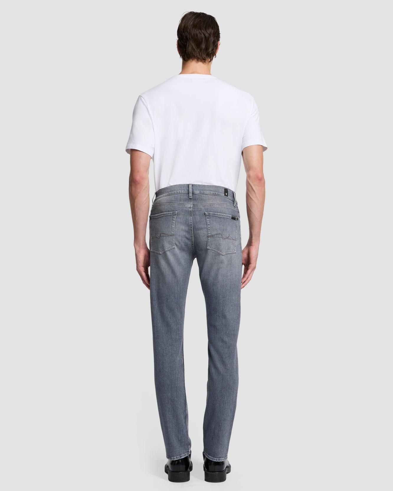 Vaqueros de hombre slim de tiro medio en color - 7 For all mankind - Gris Gris-4