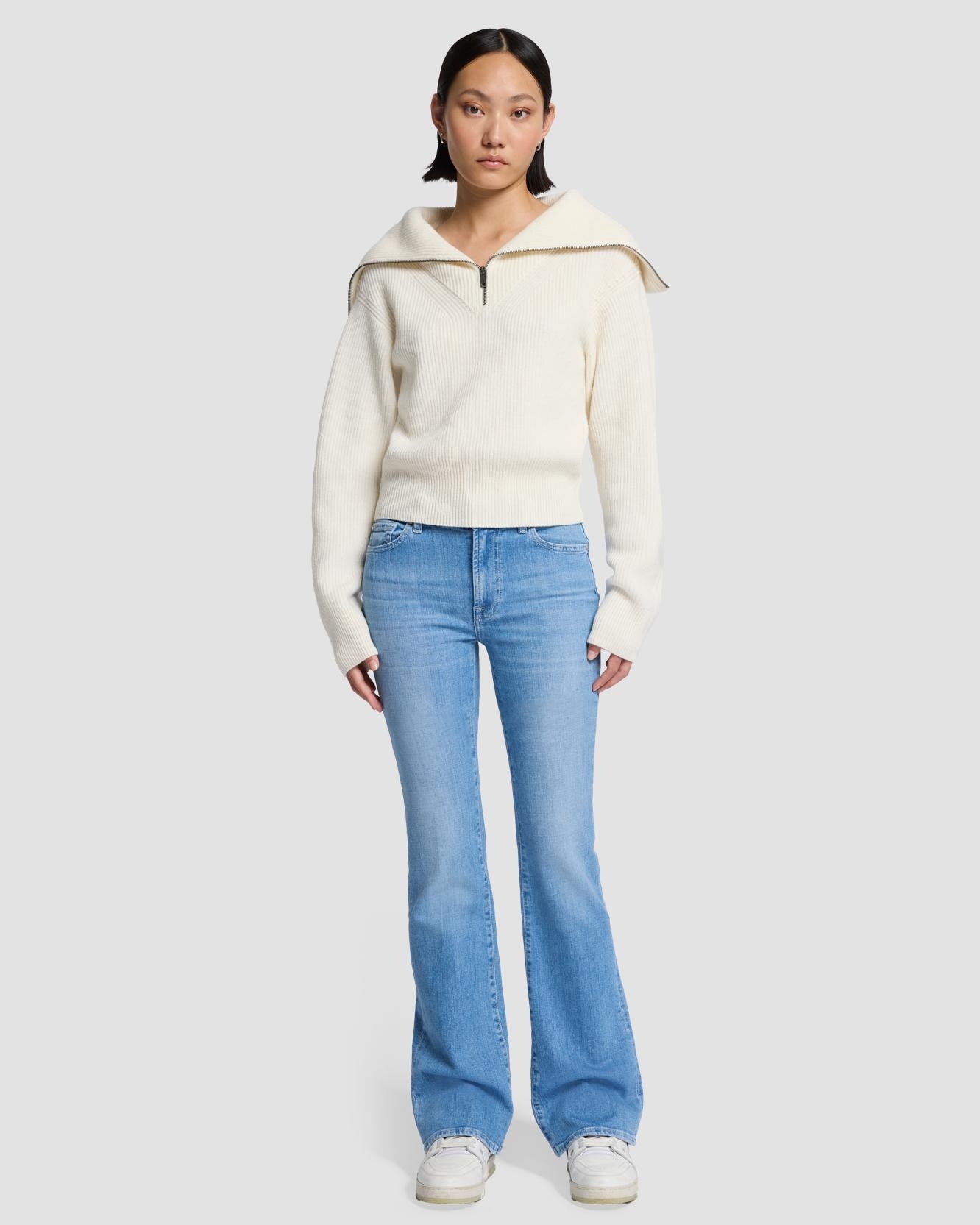 Vaquero campana de mujer bootcut de tiro medio - 7 For all mankind - Azul claro Azul claro-1