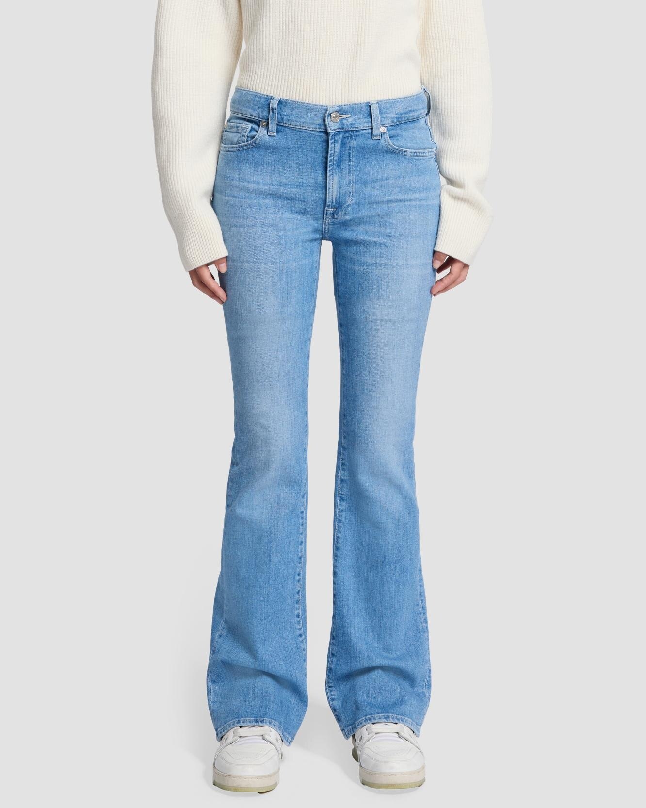 Vaquero campana de mujer bootcut de tiro medio - 7 For all mankind - Azul claro Azul claro-2