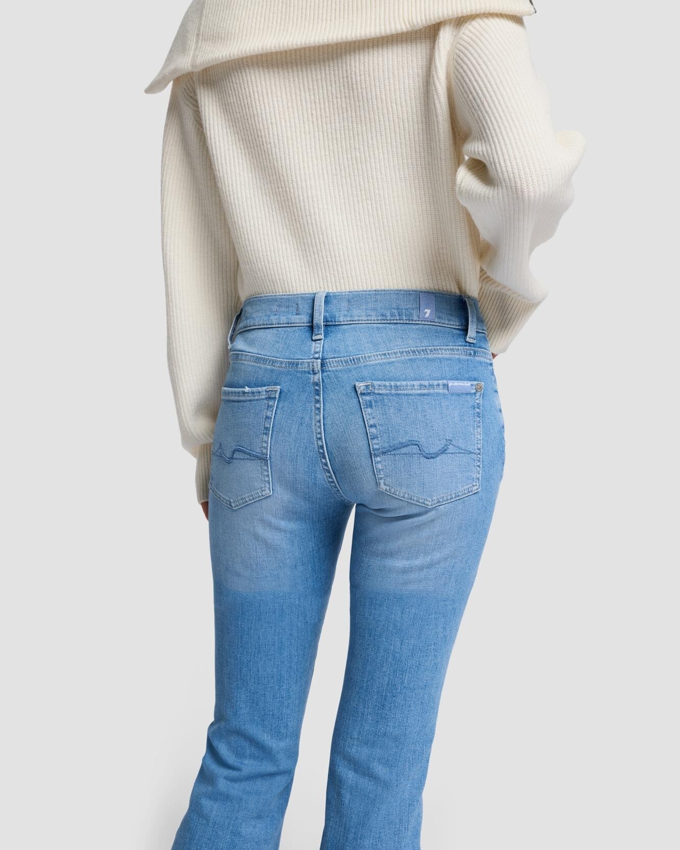 Vaquero campana de mujer bootcut de tiro medio - 7 For all mankind - Azul claro Azul claro-4