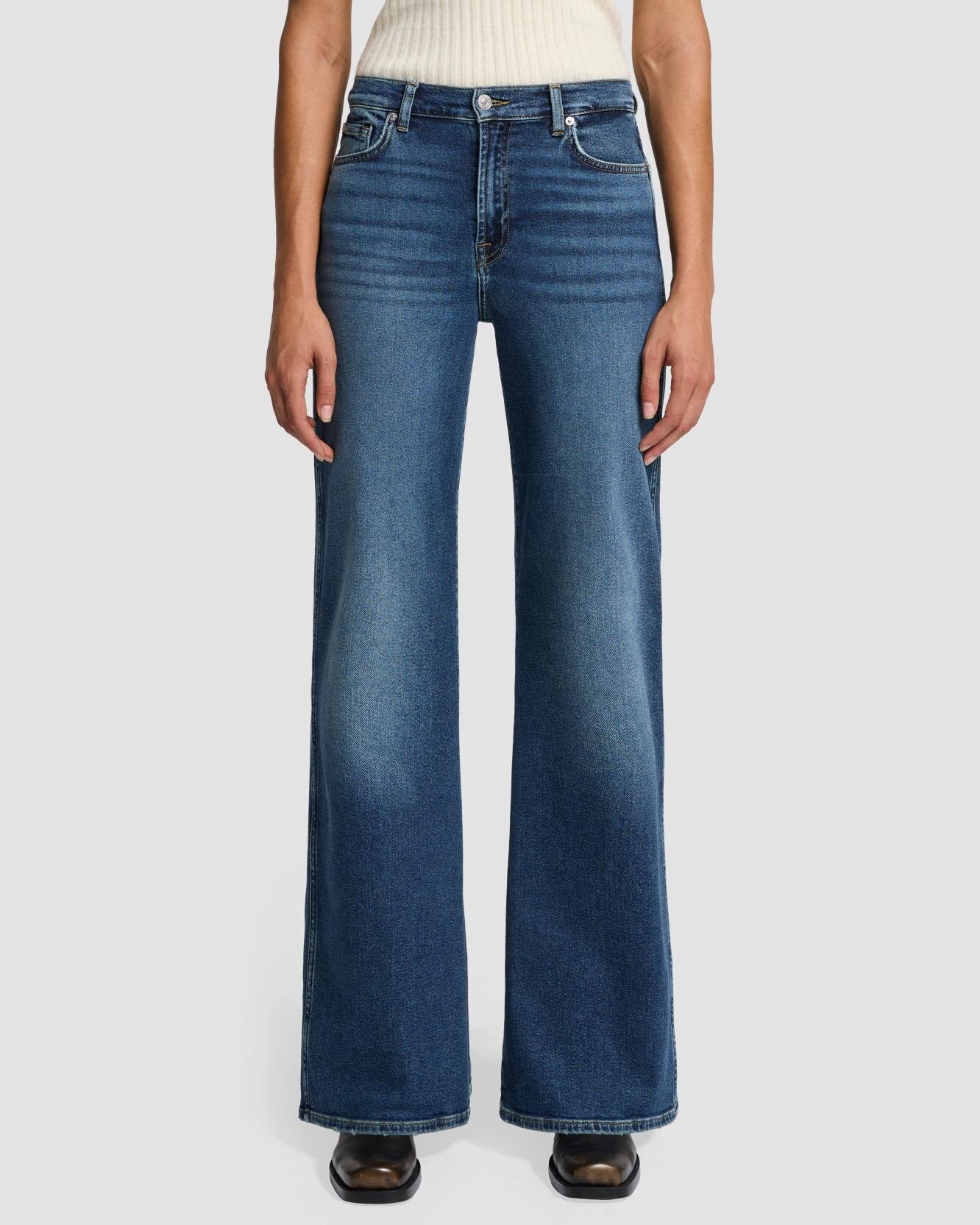 Vaquero campana de mujer Lotta de tiro alto - 7 For all mankind - Azul índigo Azul índigo-2