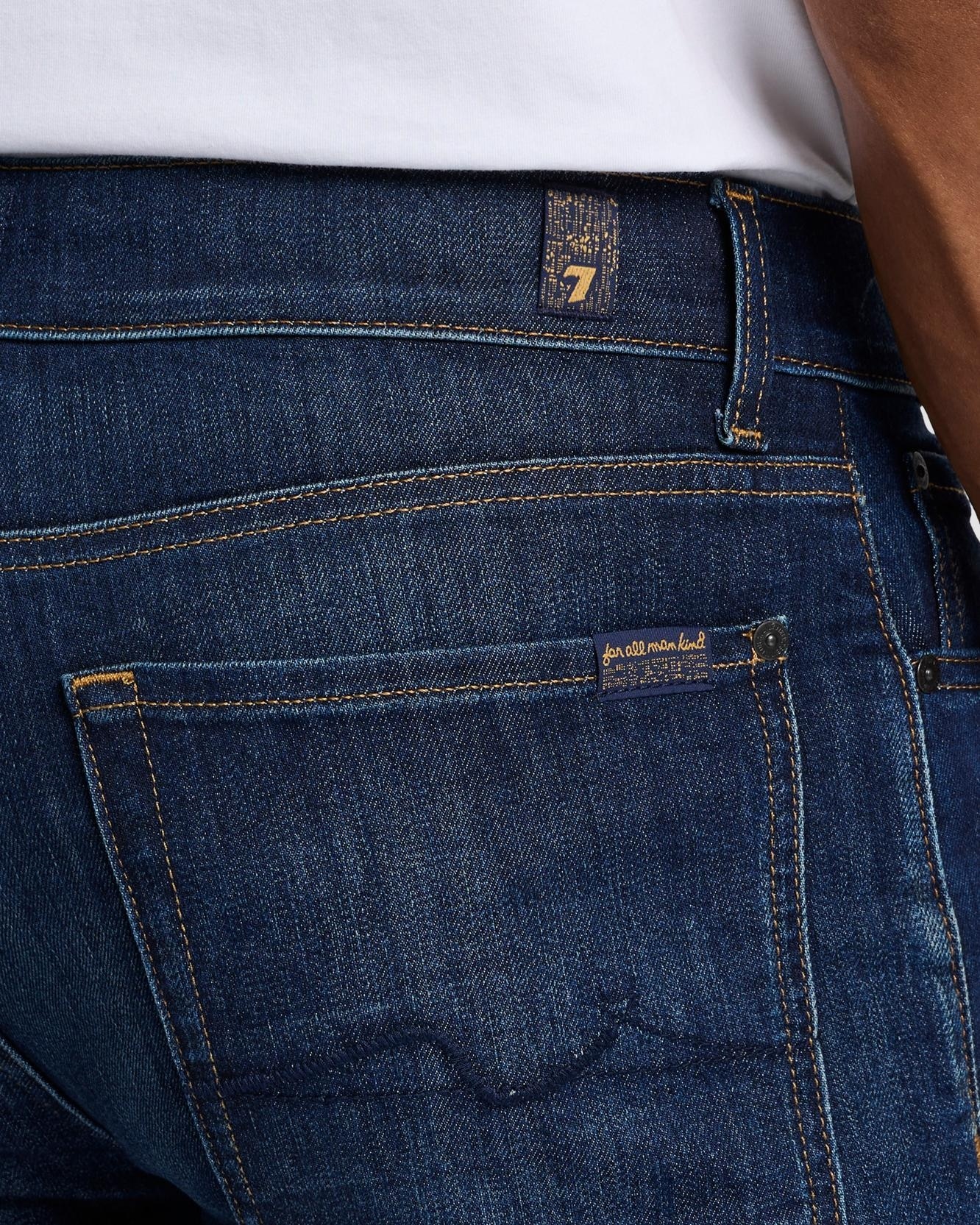 Imagen 3 de Vaqueros de hombre slim de tiro medio en color - 7 For all mankind - Azul marino Azul marino