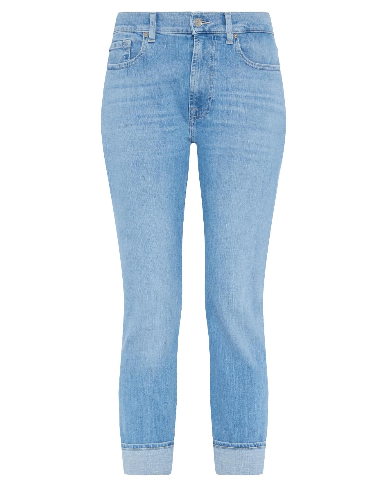 Vaquero recto de mujer relaxed skinny de tiro medio - 7 For all mankind - Azul claro Azul claro-6