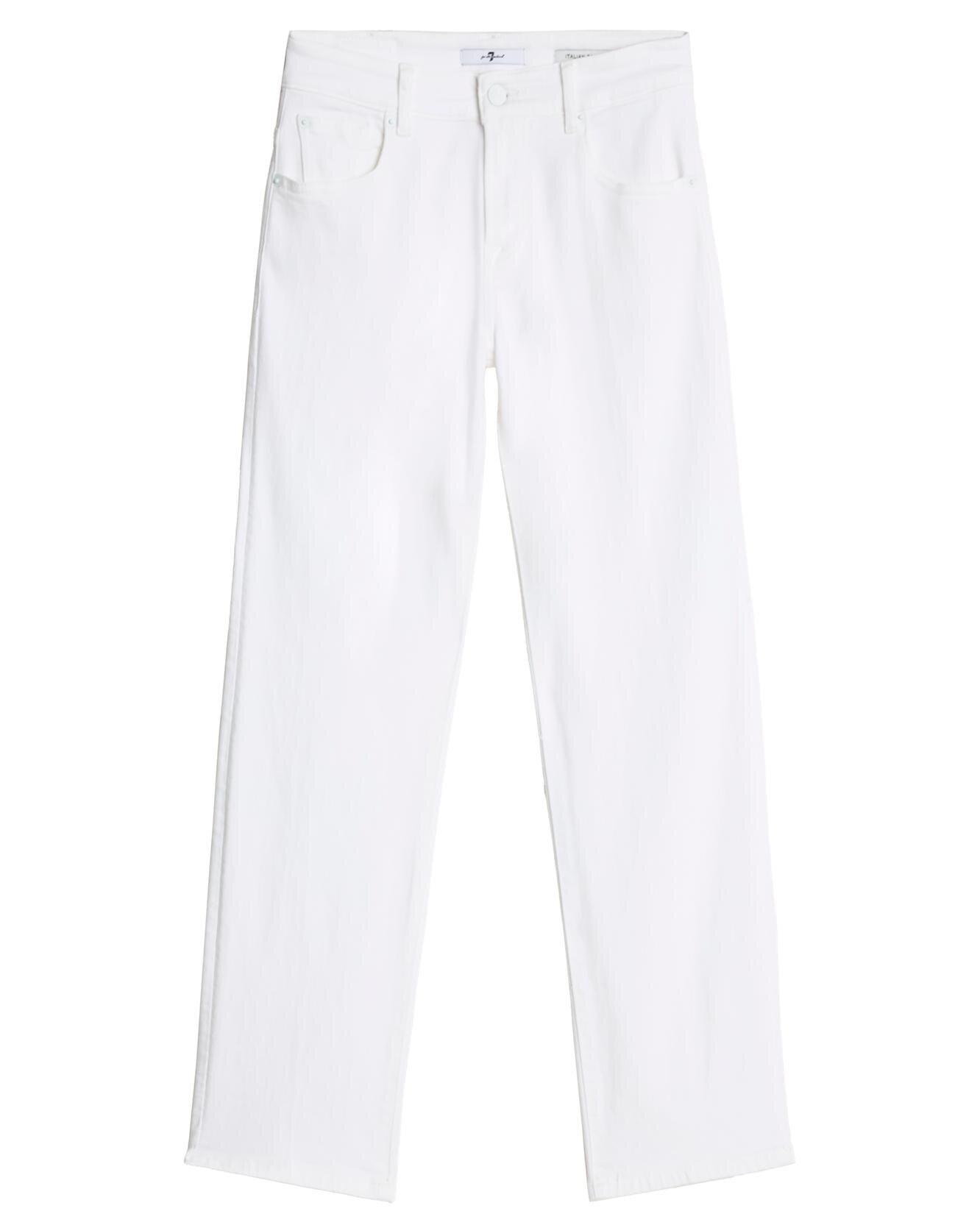 Vaqueros rectos de mujer calie straight de tiro medio - 7 For all mankind - Blanco Blanco-6