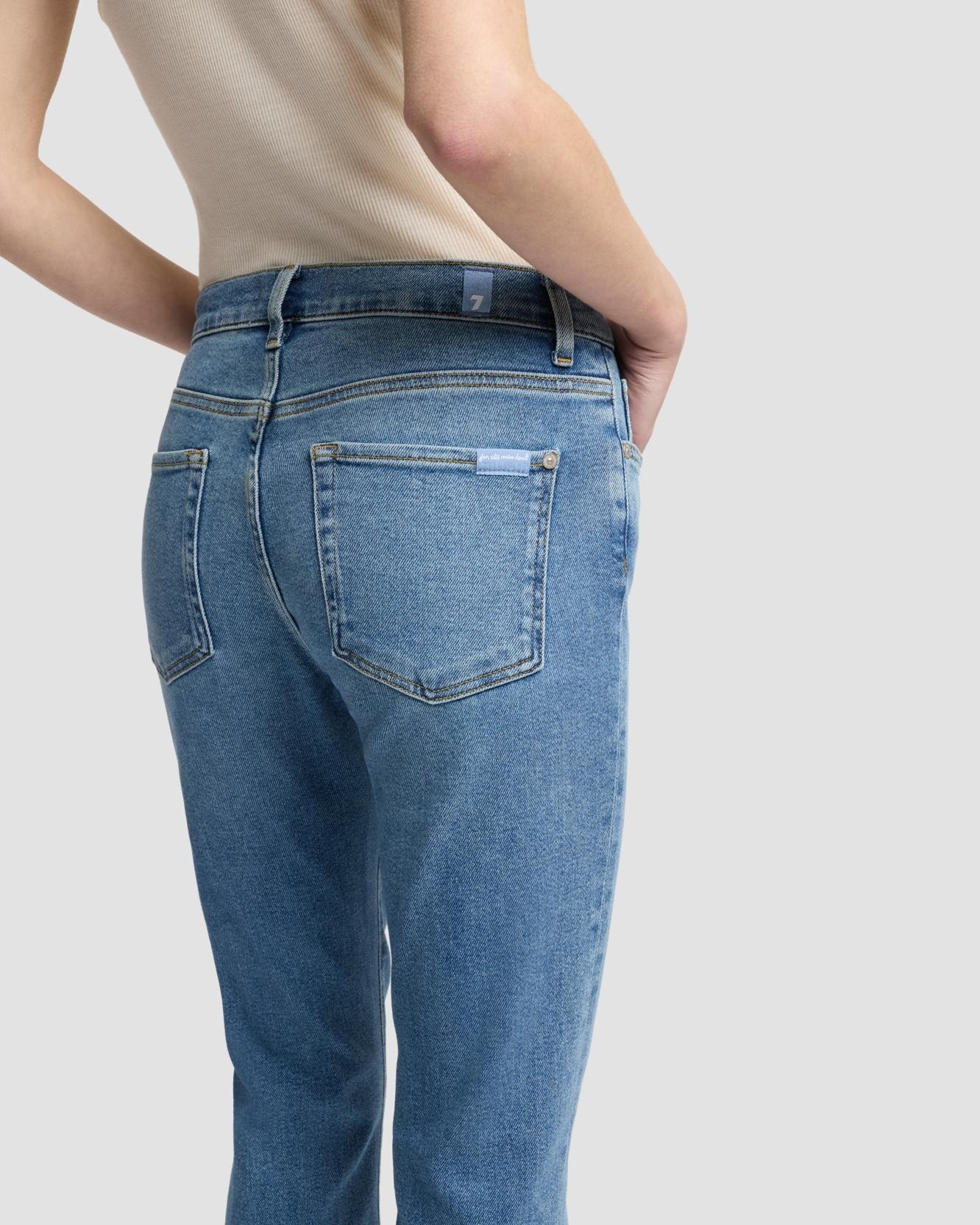 Vaqueros campana de mujer bootcut tailorless de tiro alto - 7 For all mankind - Azul denim Azul denim-4