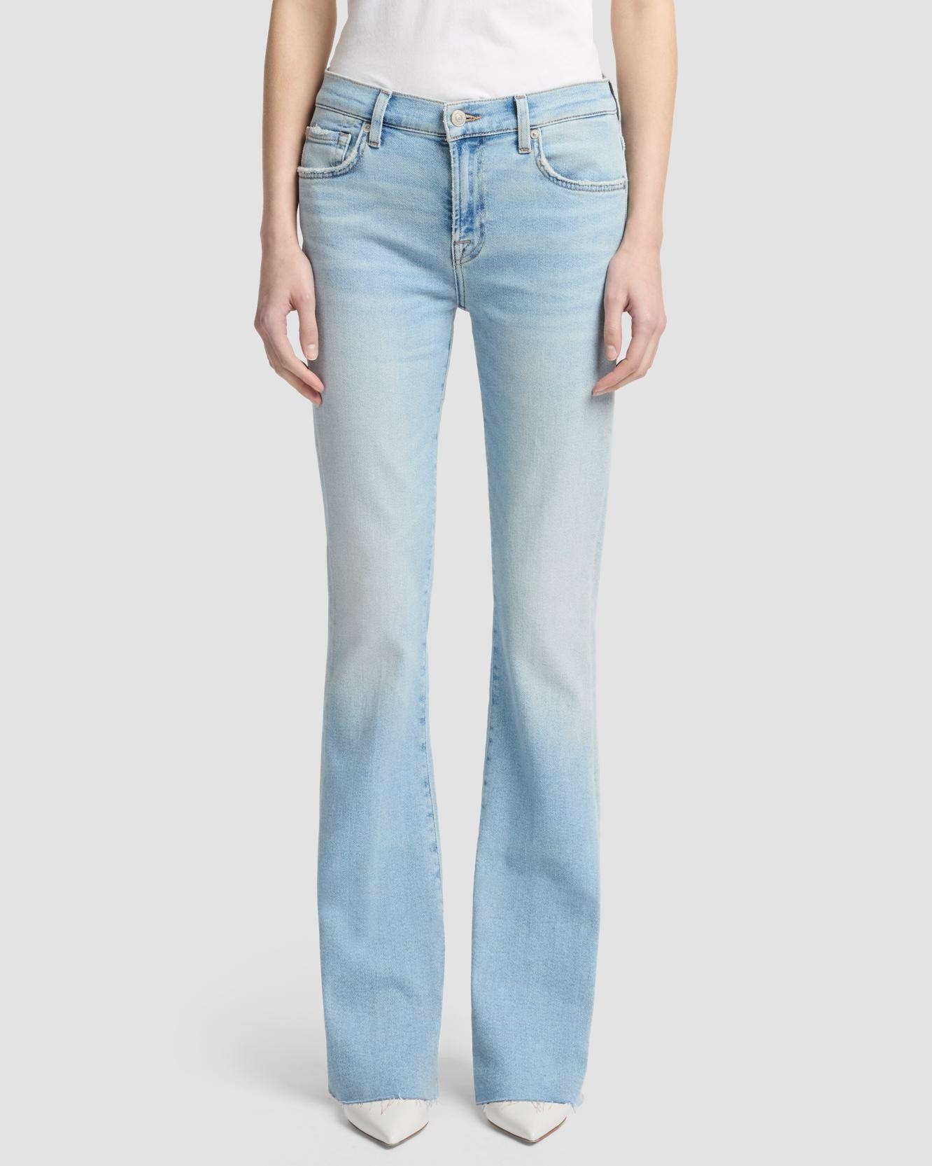 Vaqueros campana de mujer bootcut tailorless de tiro alto - 7 For all mankind - Azul claro Azul claro-2