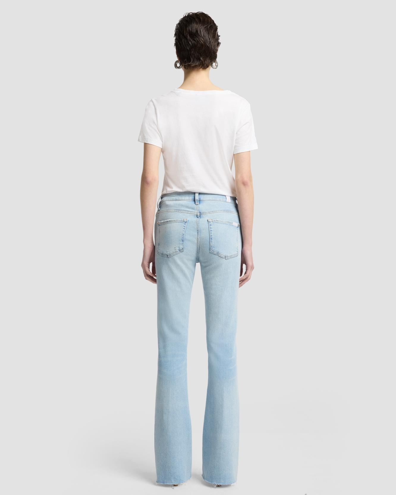 Vaqueros campana de mujer bootcut tailorless de tiro alto - 7 For all mankind - Azul claro Azul claro-3
