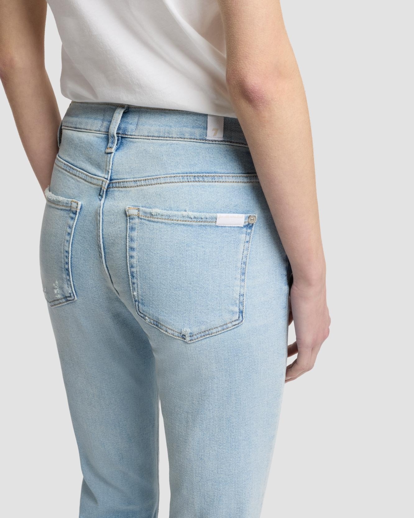 Vaqueros campana de mujer bootcut tailorless de tiro alto - 7 For all mankind - Azul claro Azul claro-4