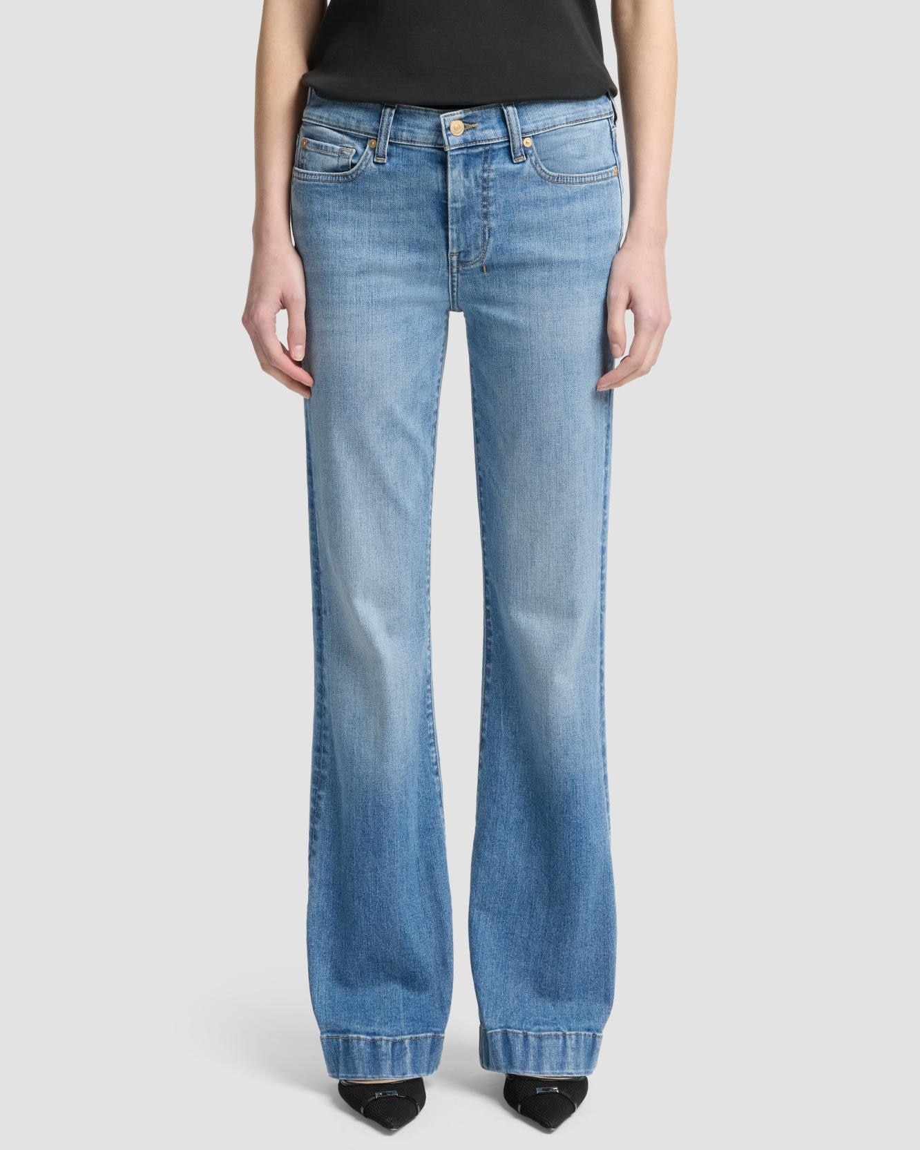Vaqueros campana de mujer dojo tailorless de tiro alto - 7 For all mankind - Azul claro Azul claro-2