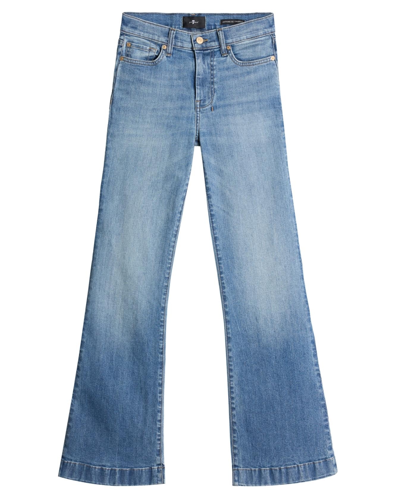 Vaqueros campana de mujer dojo tailorless de tiro alto - 7 For all mankind - Azul claro Azul claro-6