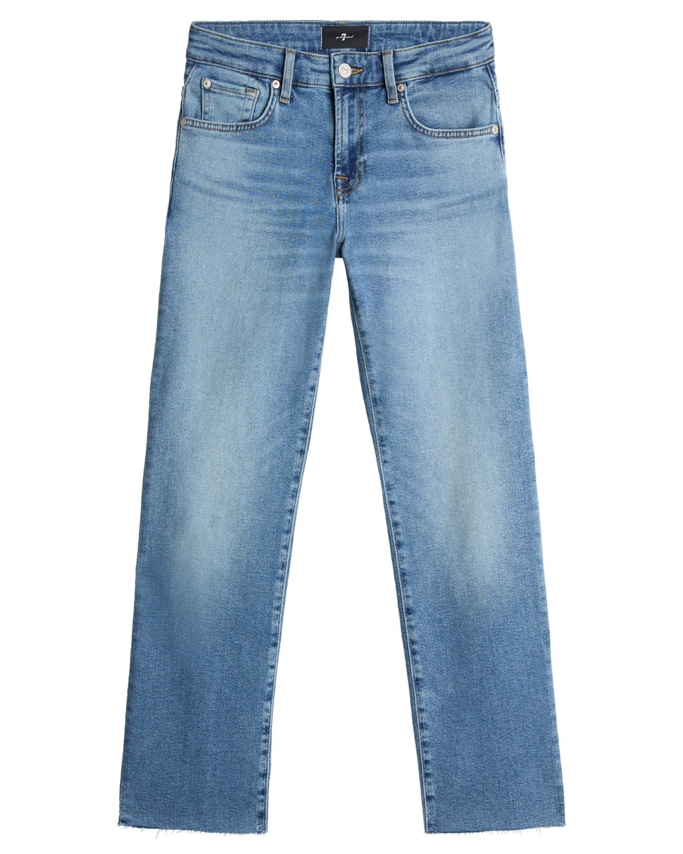 Vaqueros rectos de mujer calie straight de tiro medio - 7 For all mankind - Azul denim Azul denim-6
