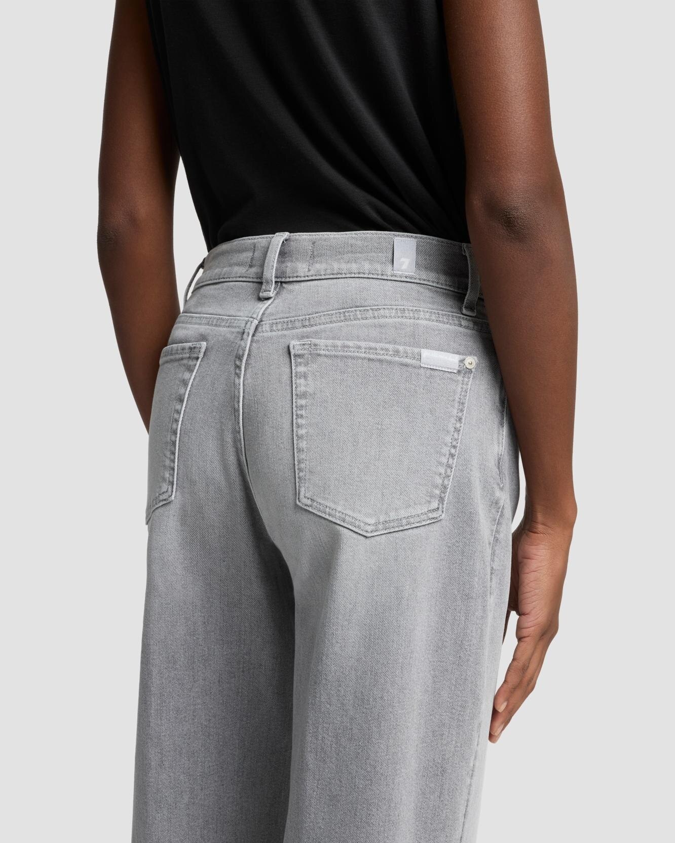 Vaqueros campana de mujer Lotta de tiro alto - 7 For all mankind - Gris Gris-4