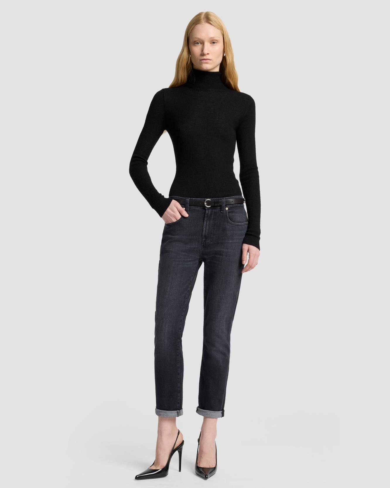 7 For all mankind - Vaquero pitillo de mujer relaxed skinny de tiro medio.