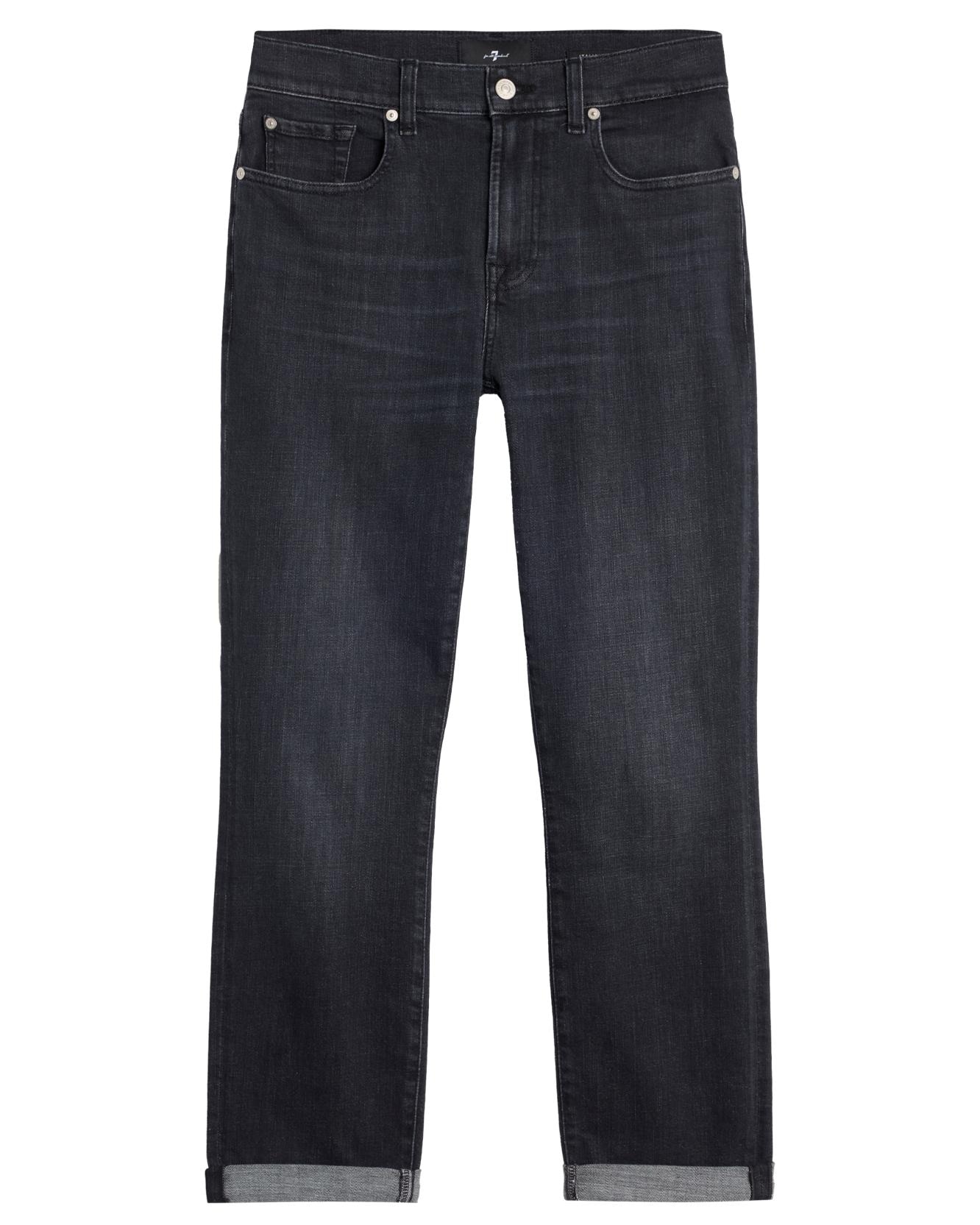 Vaqueros pitillo de mujer relaxed skinny de tiro medio - 7 For all mankind - Negro Negro-6