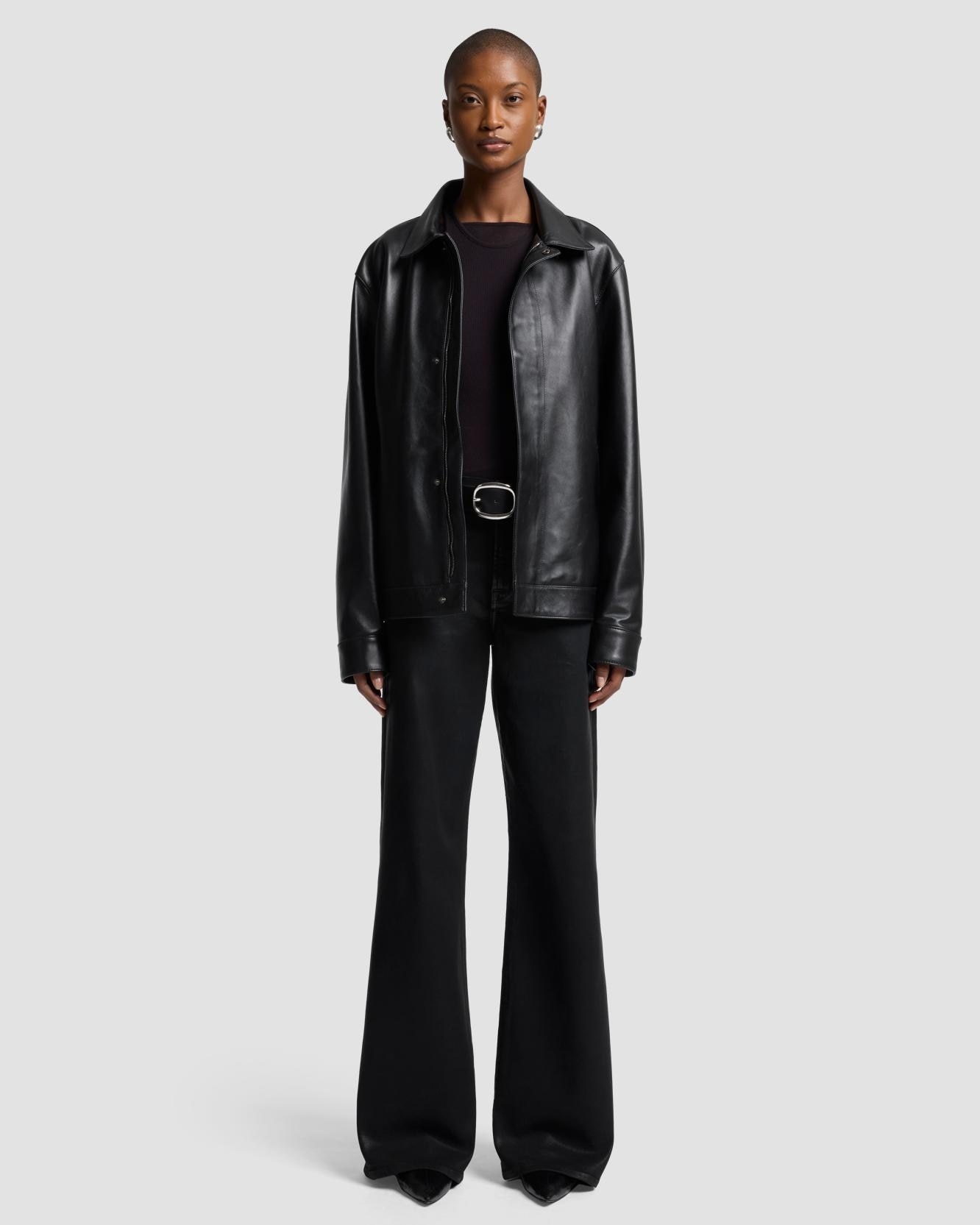 Vaqueros campana de mujer lotta de tiro alto - 7 For all mankind - Negro Negro-1