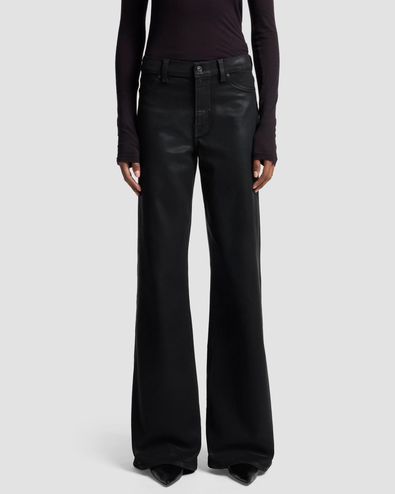 Vaqueros campana de mujer lotta de tiro alto - 7 For all mankind - Negro Negro-2