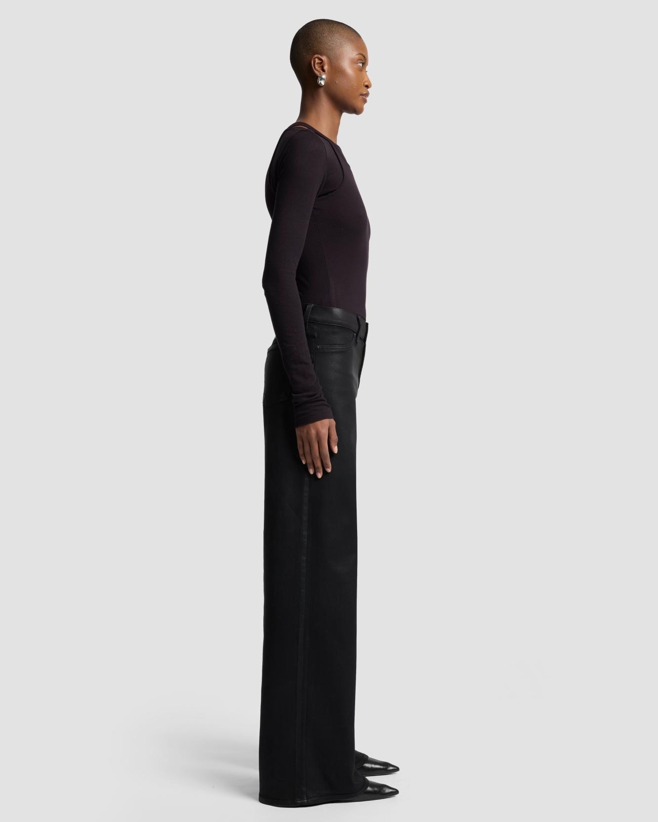 Vaqueros campana de mujer lotta de tiro alto - 7 For all mankind - Negro Negro-5