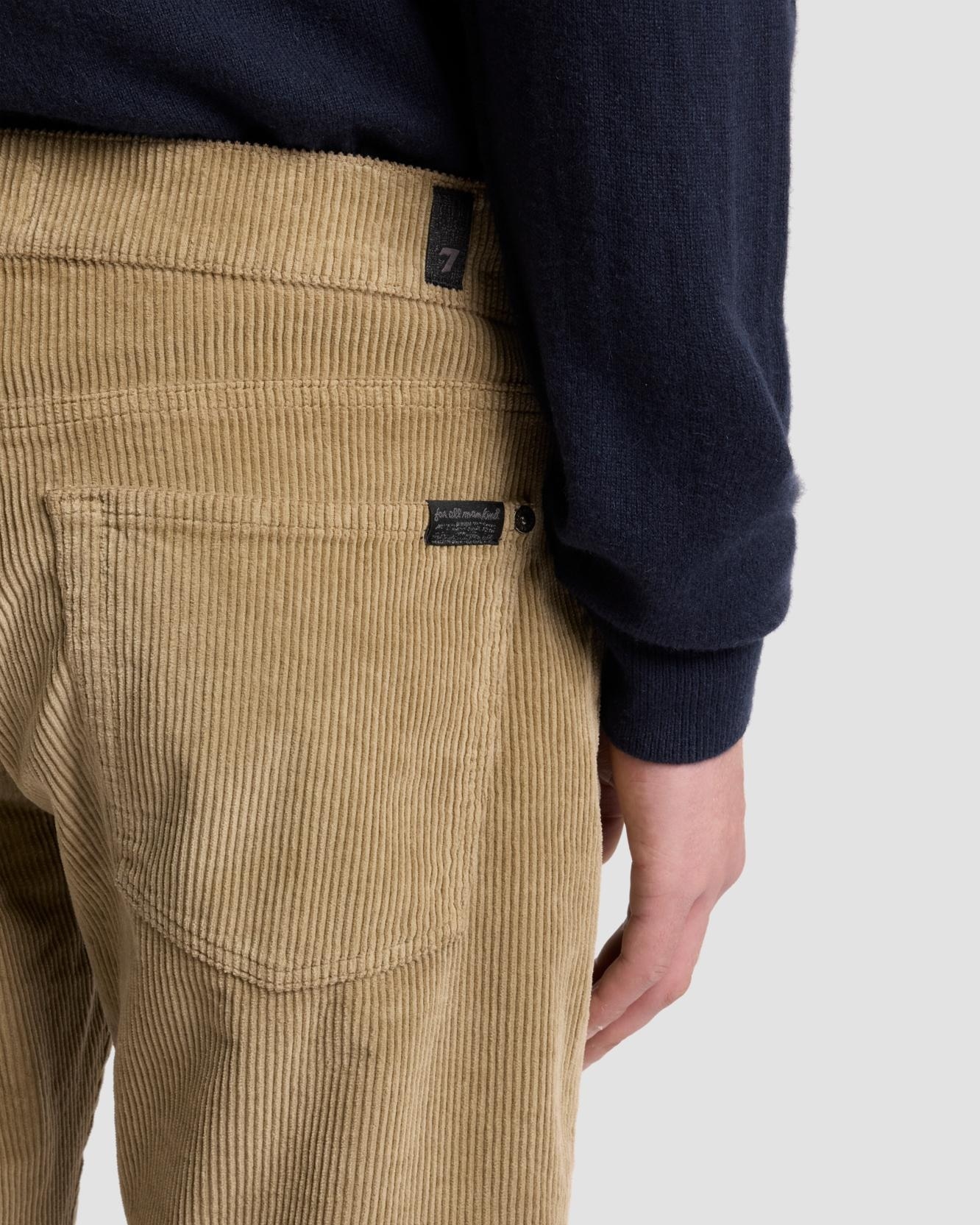 Imagen 3 de Pantalones de hombre slim de tiro medio en color - 7 For all mankind - Beige Beige