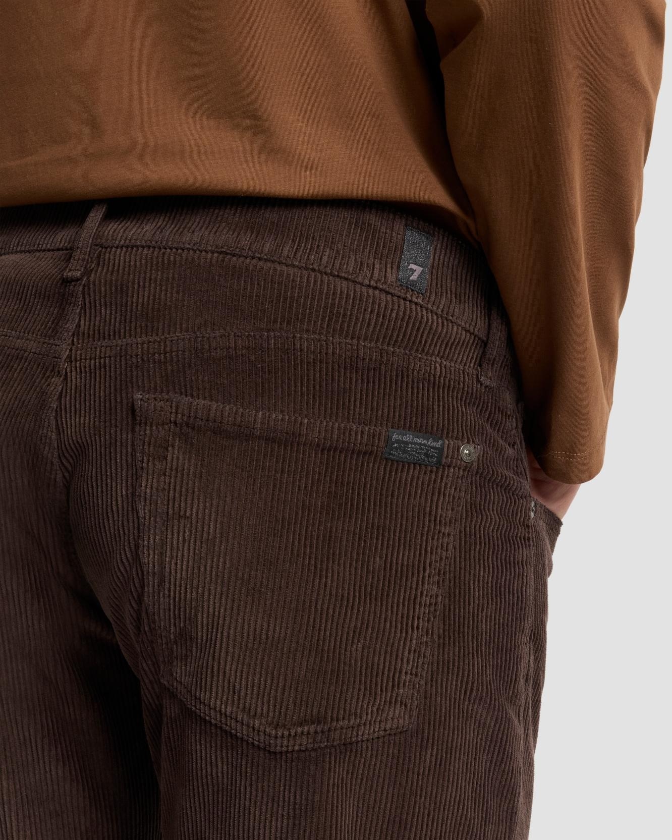 Imagen 3 de Pantalones de hombre slim de tiro medio en color beige - 7 For all mankind - Marrón oscuro Marrón oscuro