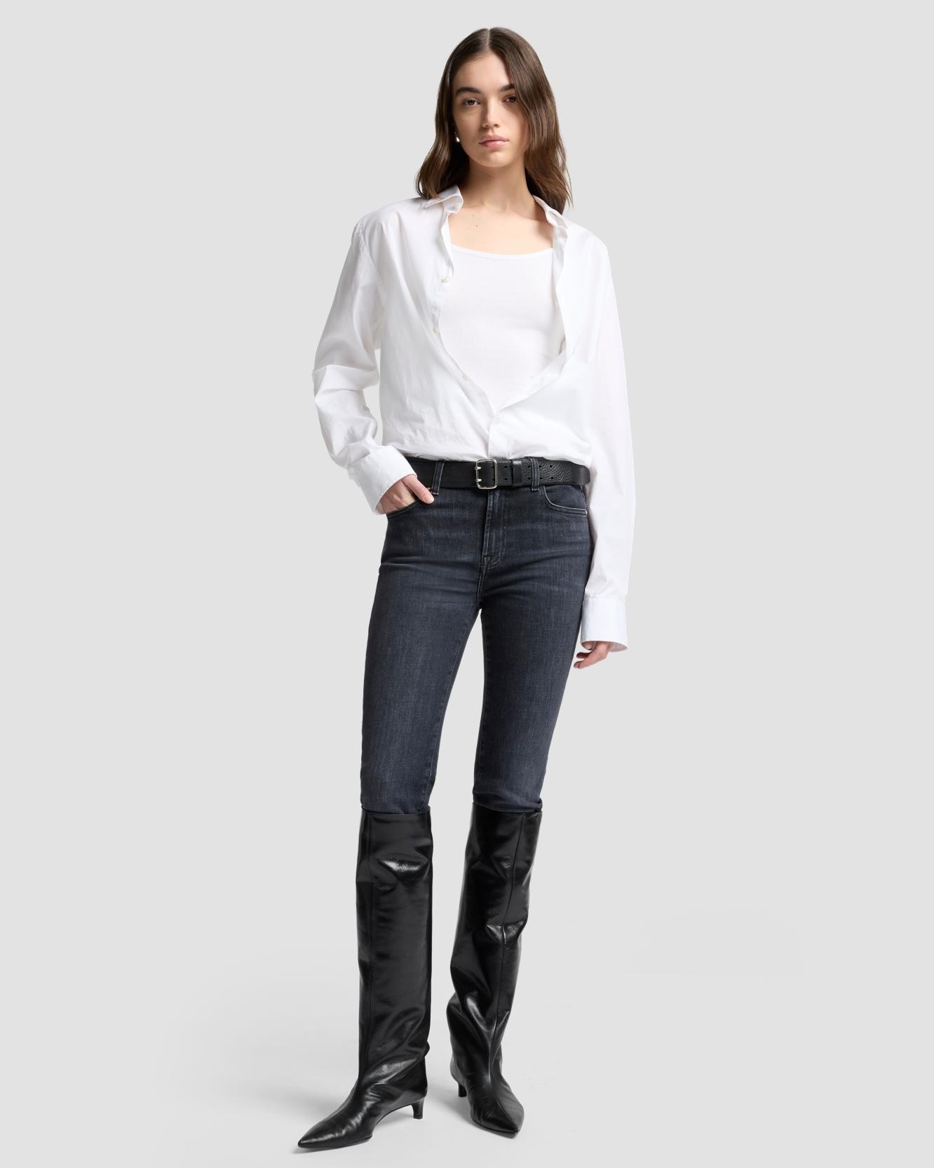 Vaqueros campana de mujer bootcut de tiro medio - 7 For all mankind - Negro Negro-1