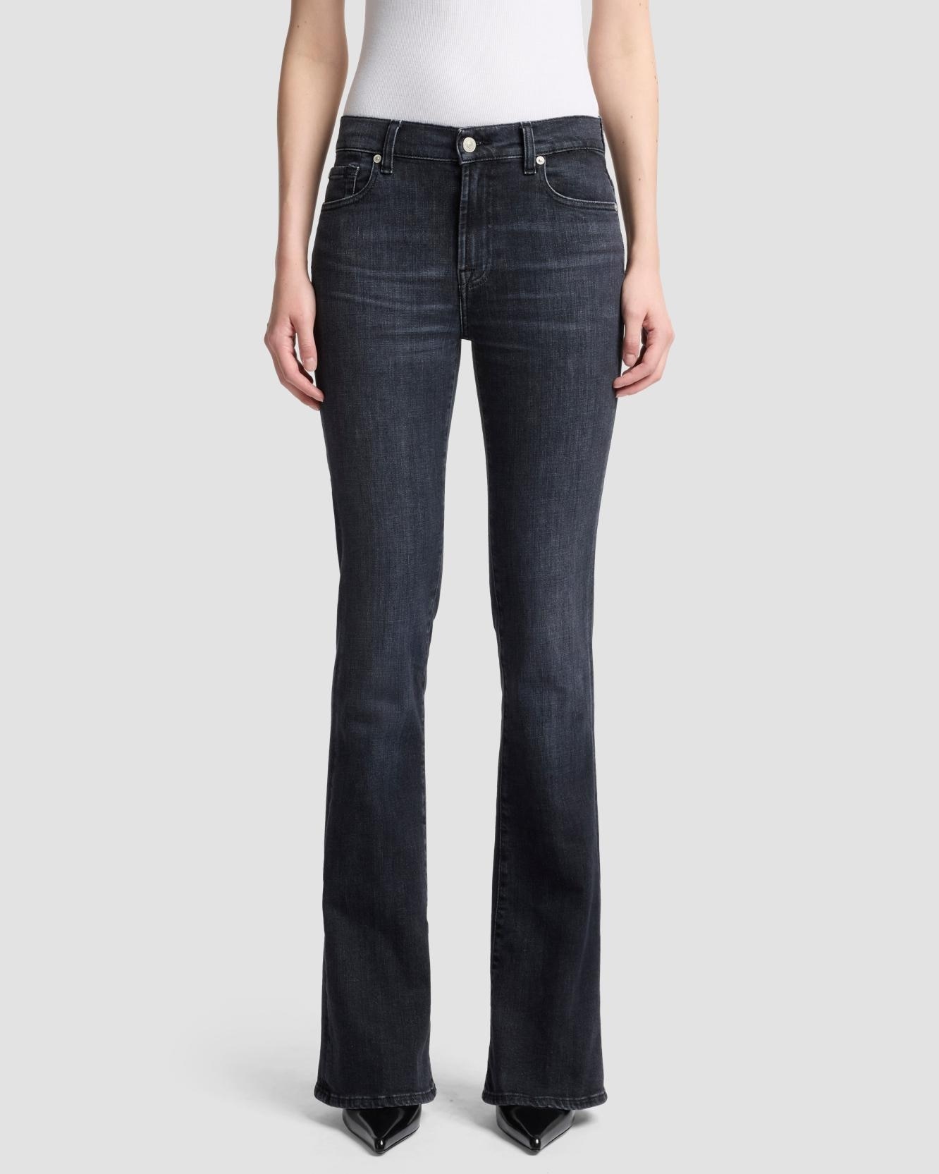 Vaqueros campana de mujer bootcut de tiro medio - 7 For all mankind - Negro Negro-2