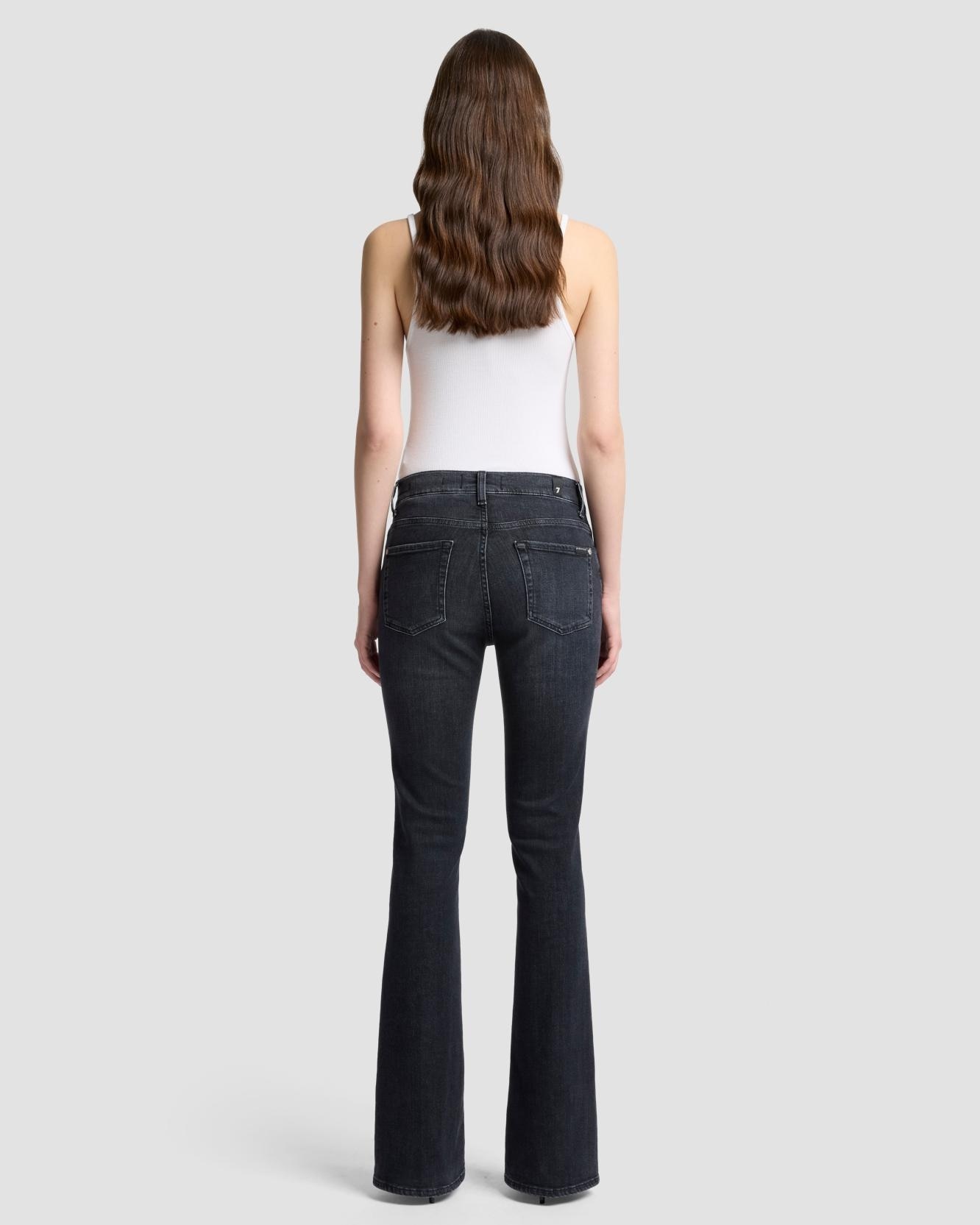 Vaqueros campana de mujer bootcut de tiro medio - 7 For all mankind - Negro Negro-3