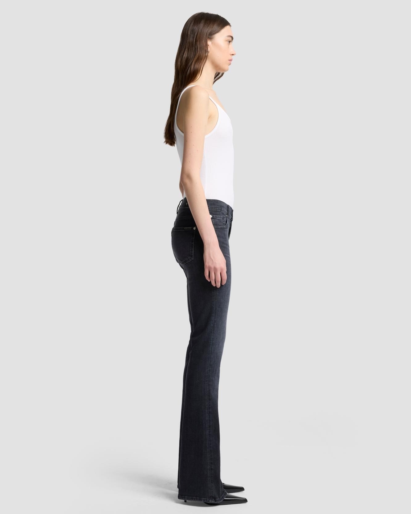 Vaqueros campana de mujer bootcut de tiro medio - 7 For all mankind - Negro Negro-5