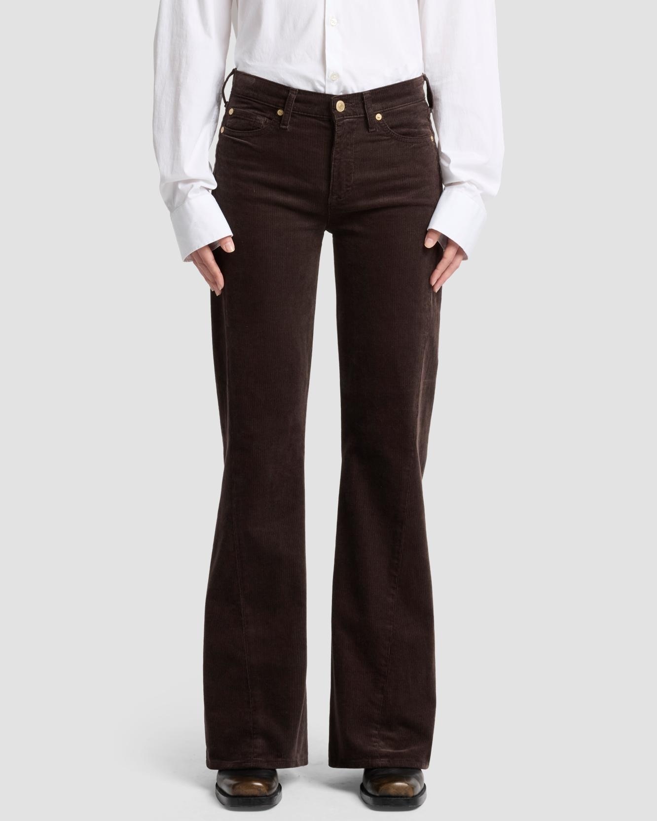 Vaqueros campana de mujer twisted dojo tailorless de tiro medio - 7 For all mankind - Marrón Marrón-2