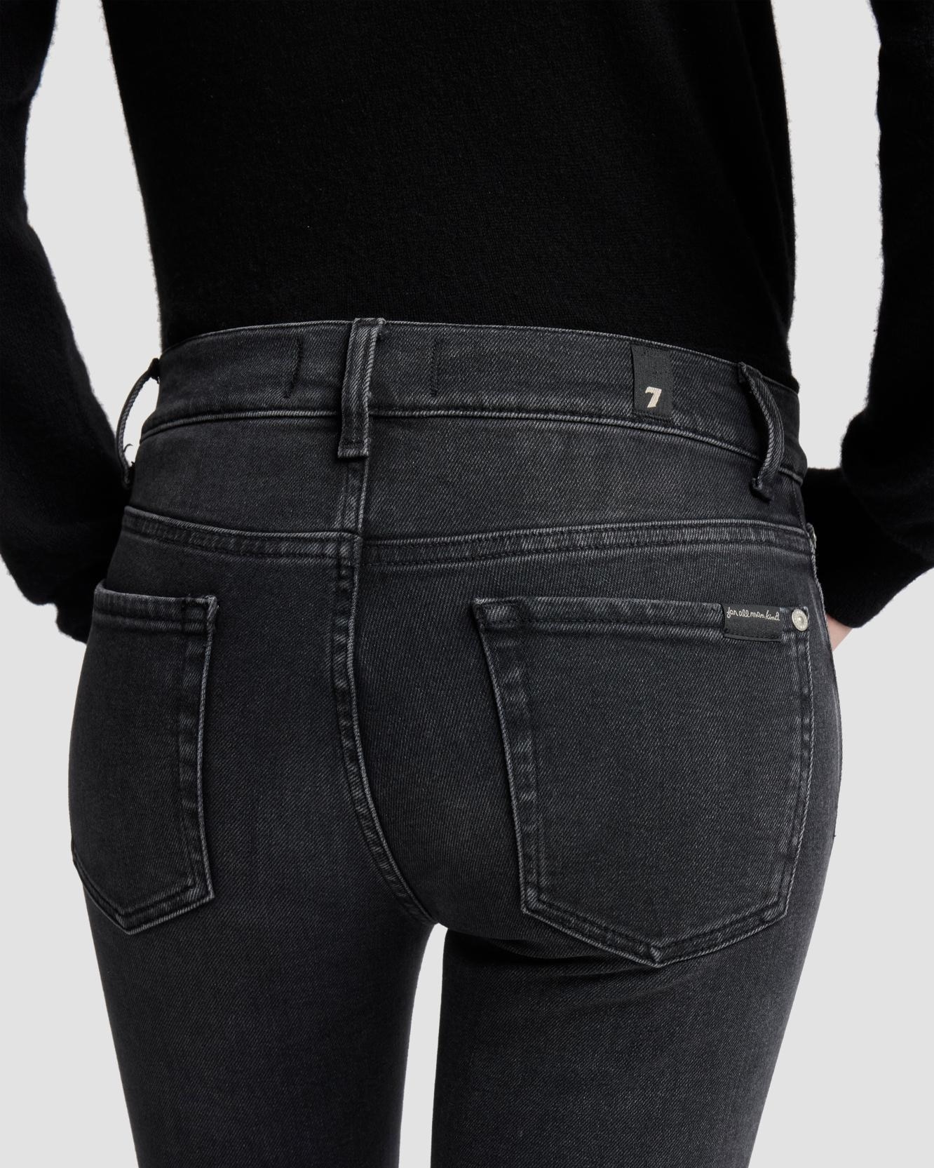 Vaqueros pitillo de mujer roxanne de tiro medio - 7 For all mankind - Negro Negro-4