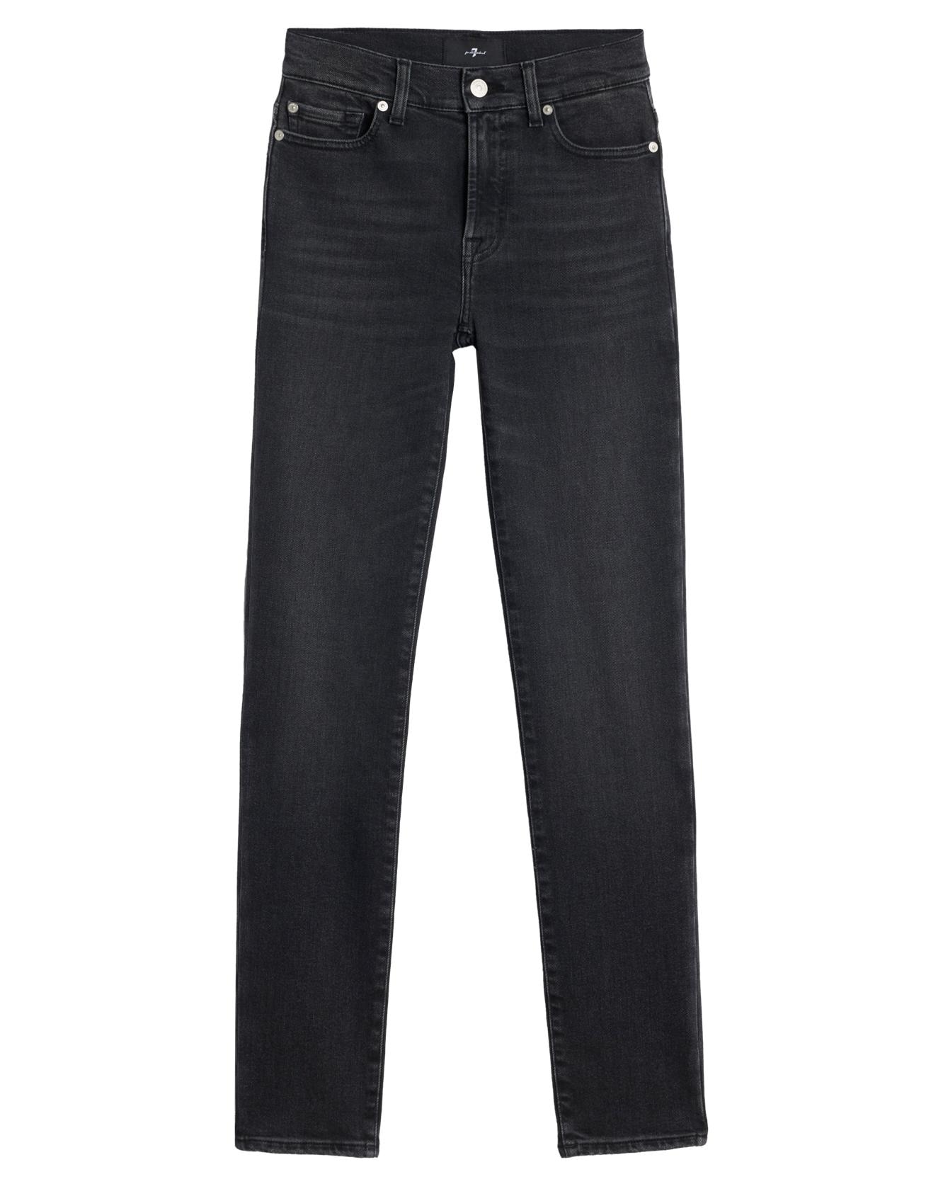 Vaqueros pitillo de mujer roxanne de tiro medio - 7 For all mankind - Negro Negro-6
