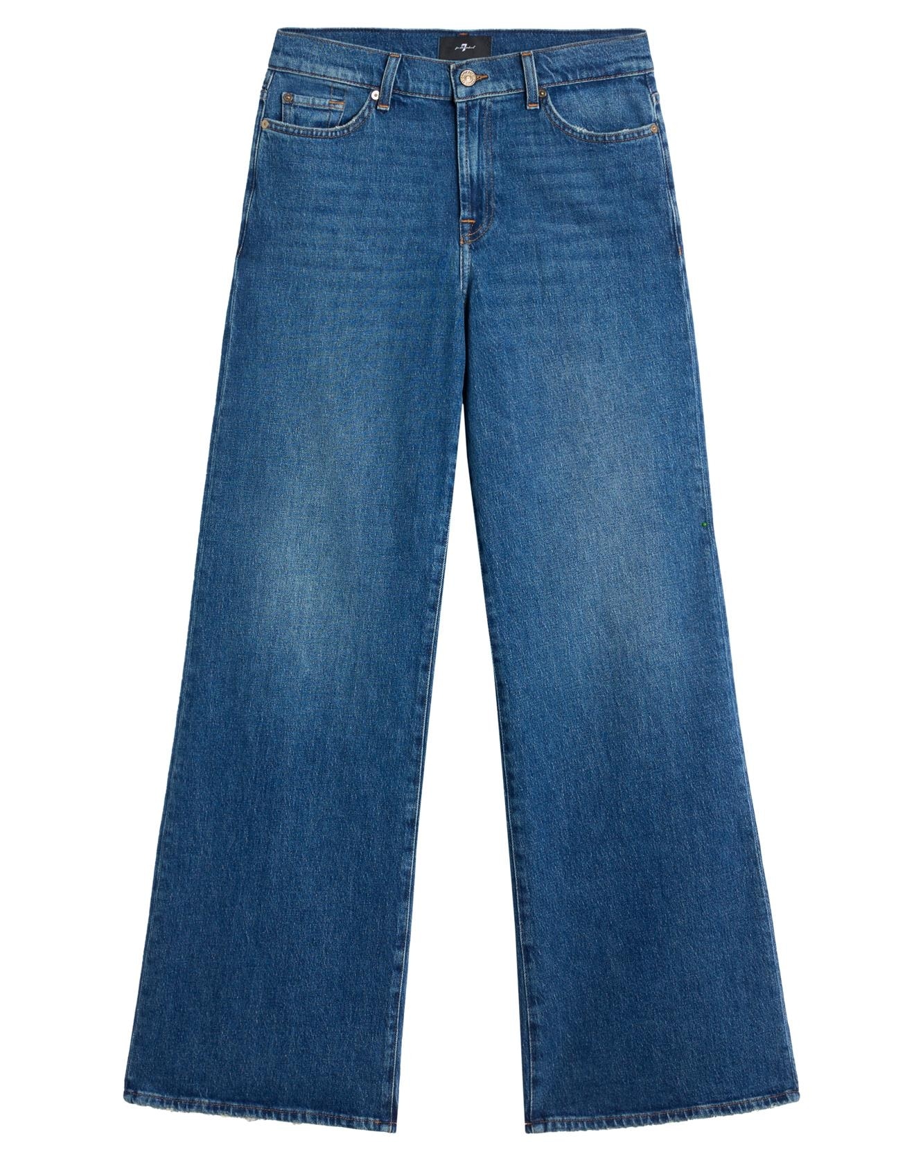 Vaqueros campana de mujer lotta de tiro alto - 7 For all mankind - Azul denim Azul denim-6