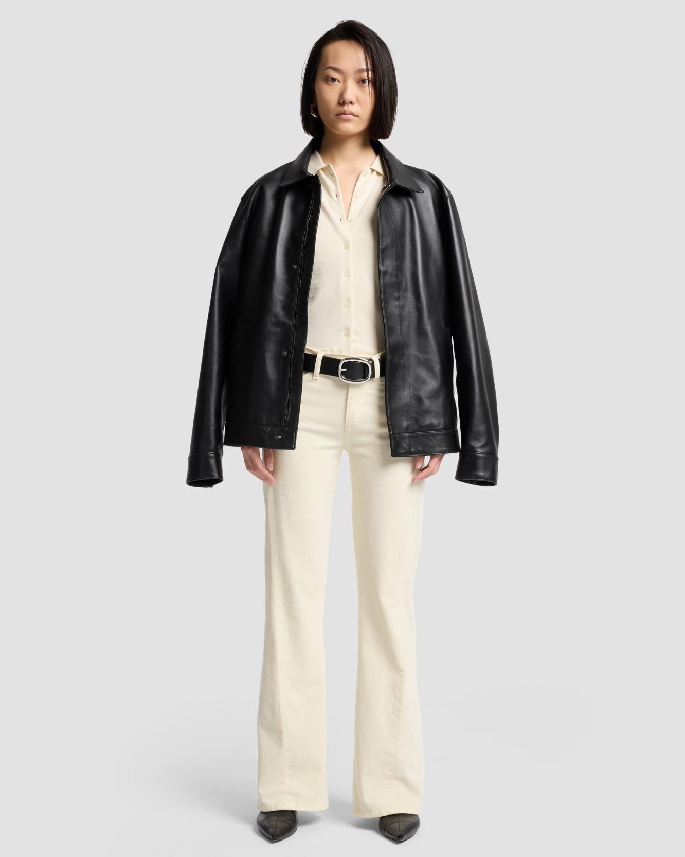 Vaqueros campana de mujer twisted dojo tailorless de tiro medio - 7 For all mankind - Blanco Blanco-1