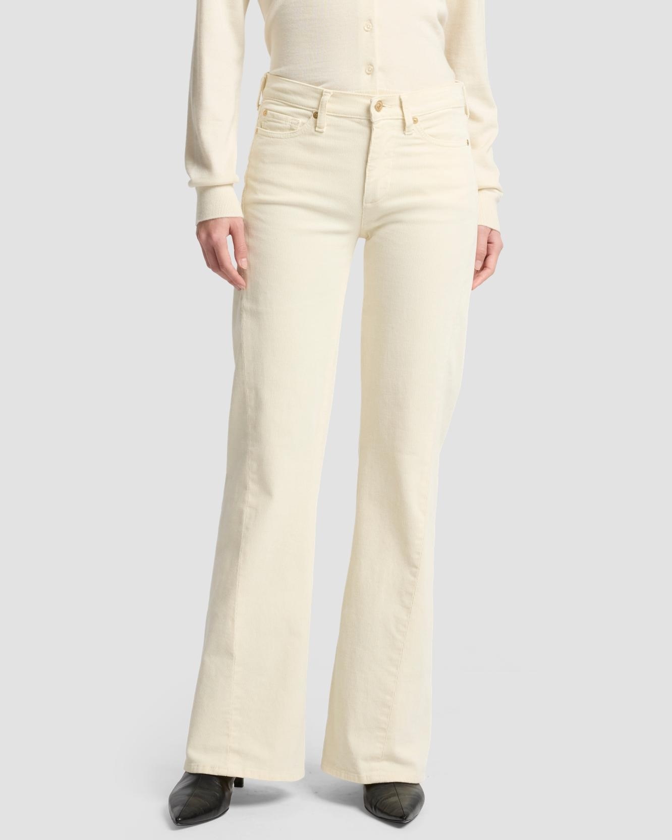 Vaqueros campana de mujer twisted dojo tailorless de tiro medio - 7 For all mankind - Blanco Blanco-2