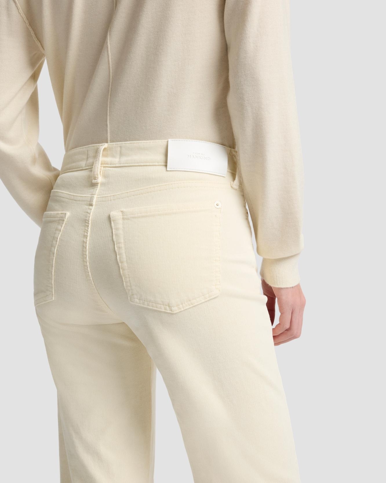 Vaqueros campana de mujer twisted dojo tailorless de tiro medio - 7 For all mankind - Blanco Blanco-4