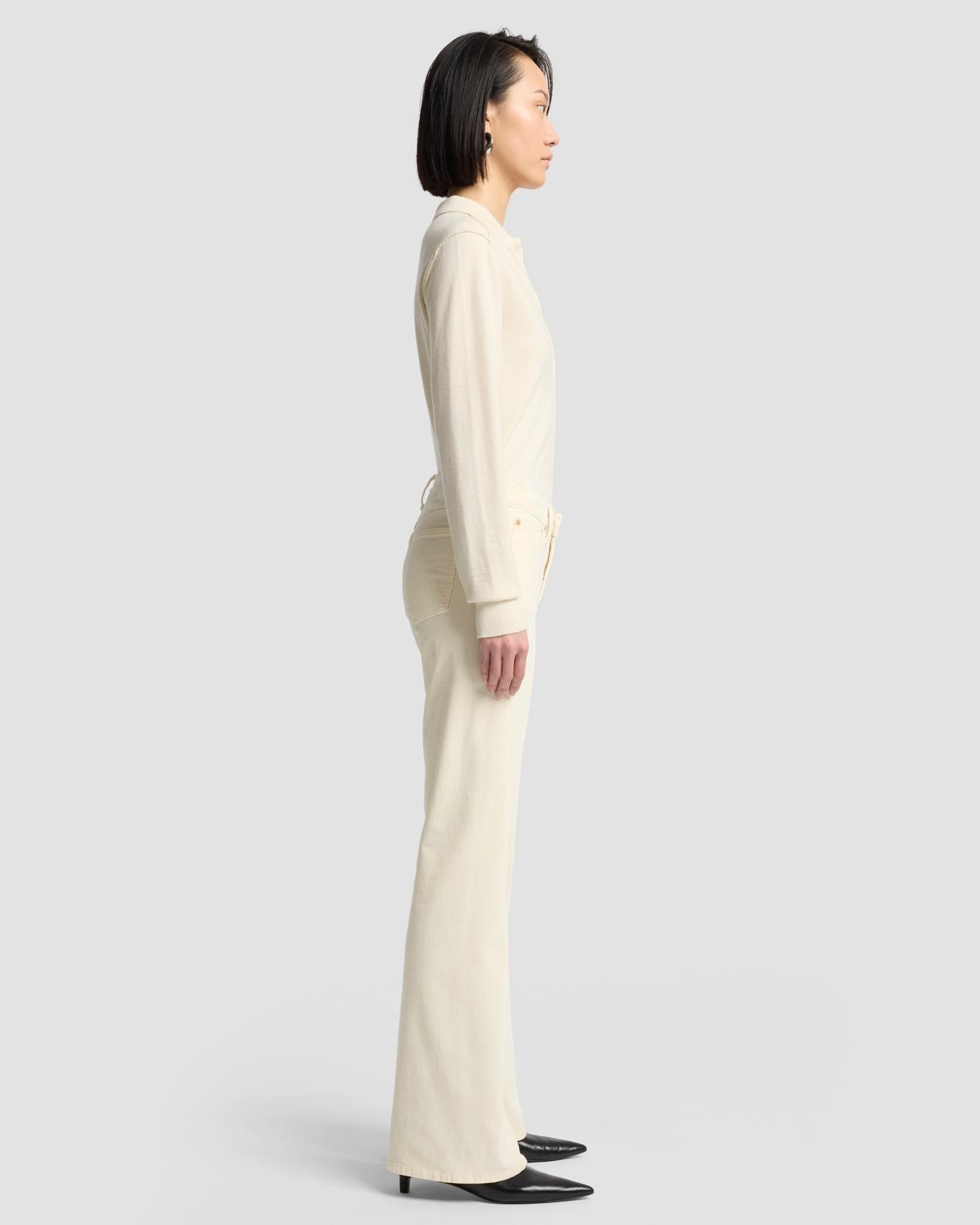 Vaqueros campana de mujer twisted dojo tailorless de tiro medio - 7 For all mankind - Blanco Blanco-5