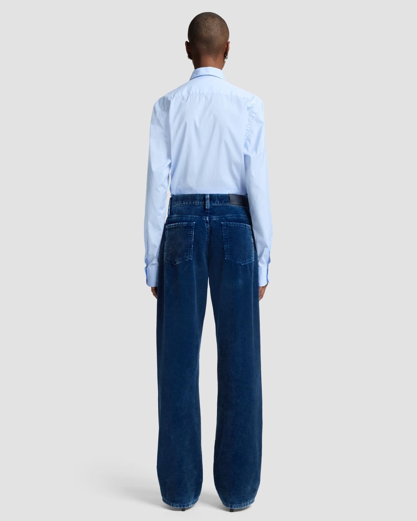 Vaqueros campana de mujer tess trouser de tiro alto - 7 For all mankind - Azul Azul-3