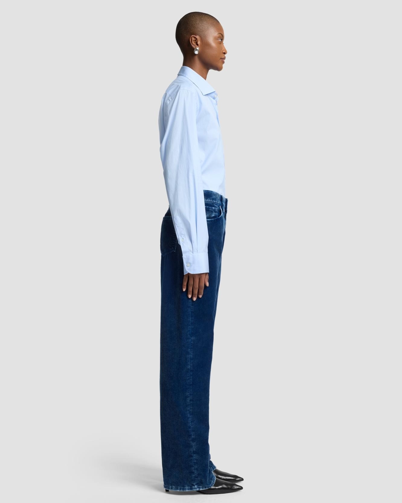 Vaqueros campana de mujer tess trouser de tiro alto - 7 For all mankind - Azul Azul-5