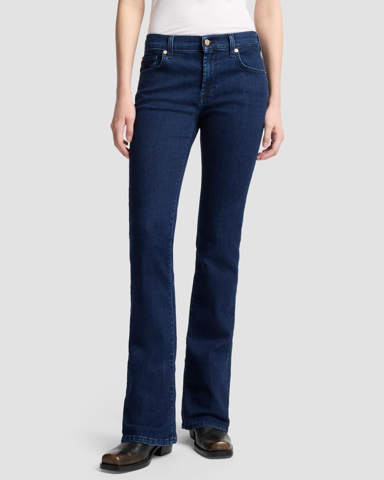 Vaquero campana de mujer bootcut de tiro medio - 7 For all mankind - Azul marino Azul marino-2