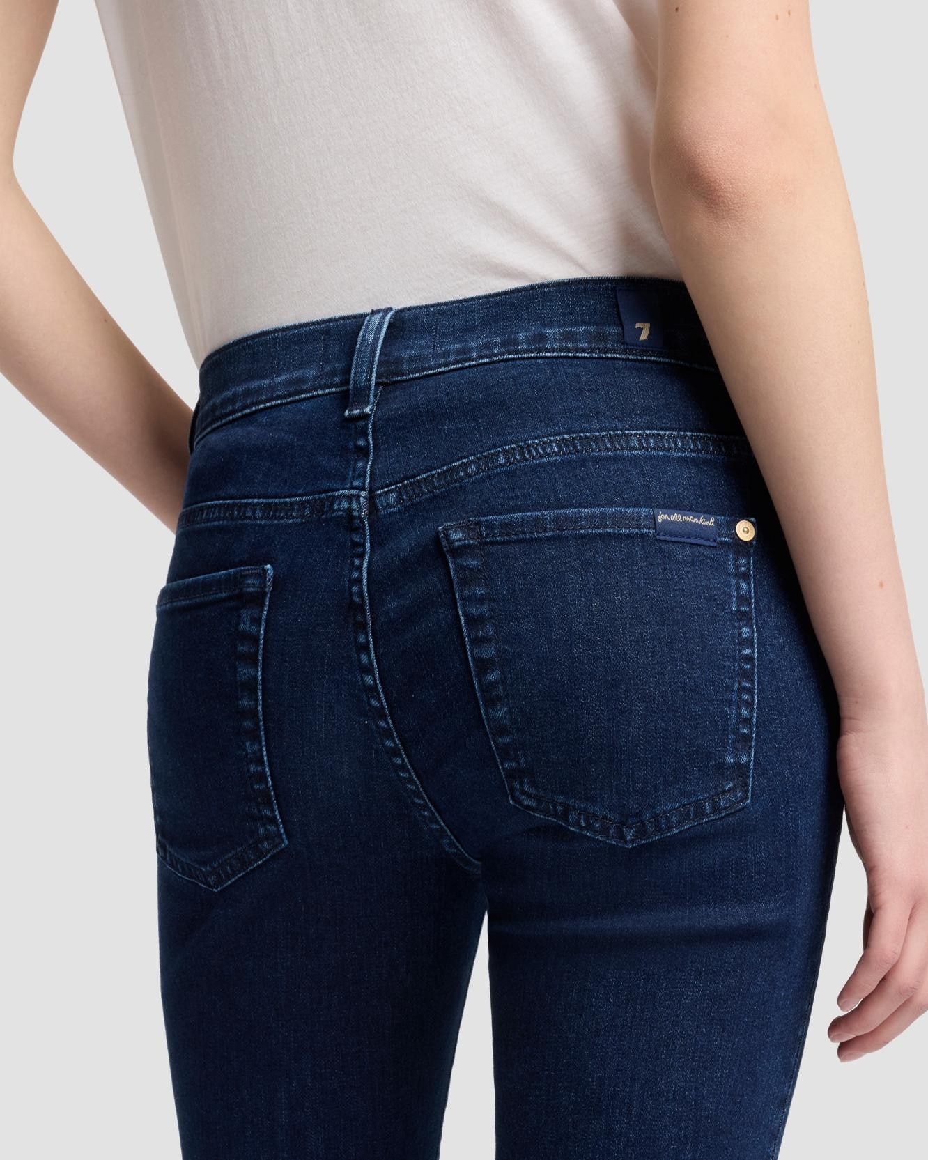 Vaquero campana de mujer bootcut de tiro medio - 7 For all mankind - Azul marino Azul marino-4