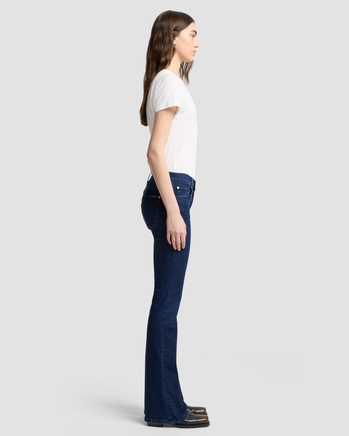 Vaquero campana de mujer bootcut de tiro medio - 7 For all mankind - Azul marino Azul marino-5