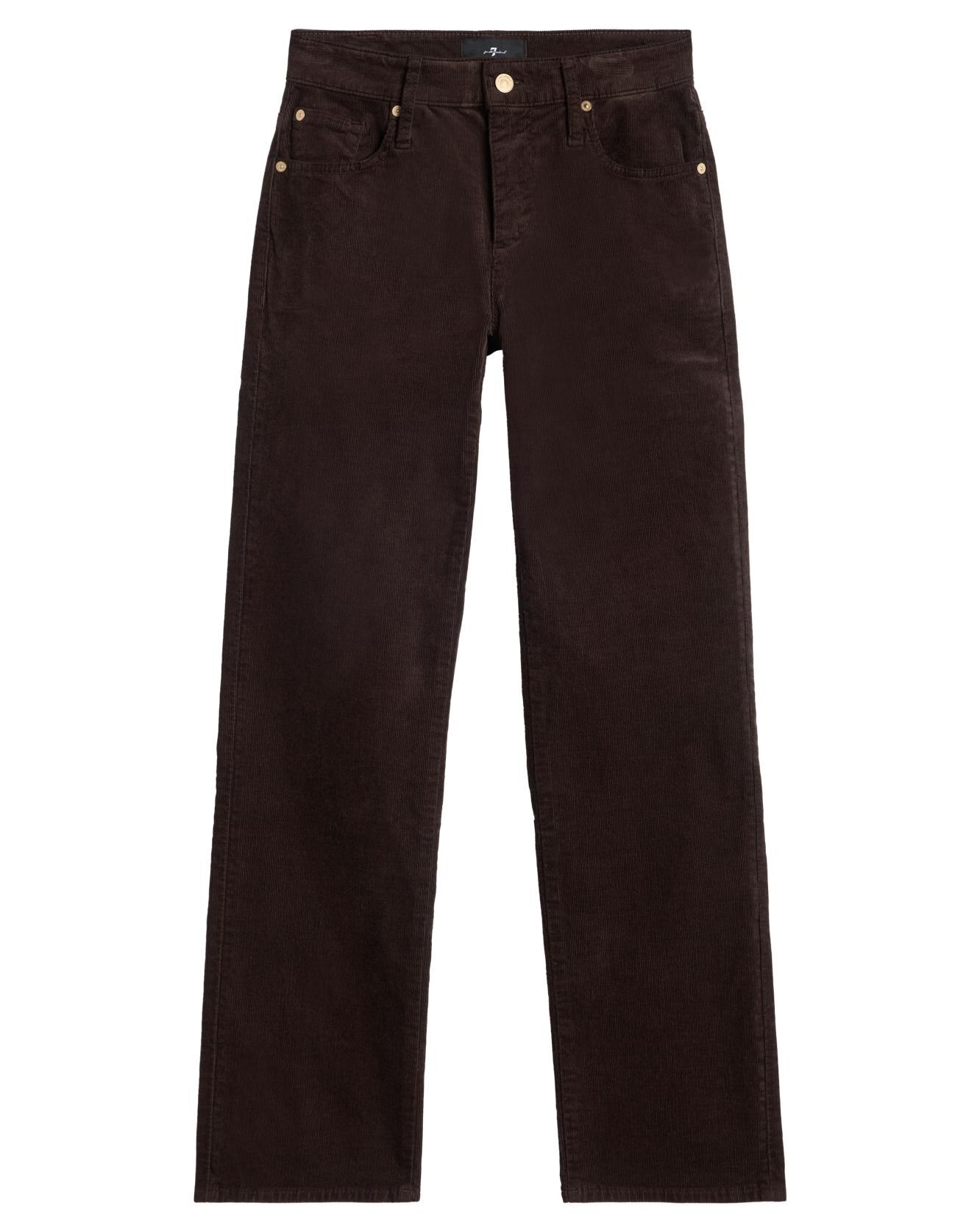 Vaqueros rectos de mujer calie straight de tiro medio - 7 For all mankind - Marrón Marrón-6
