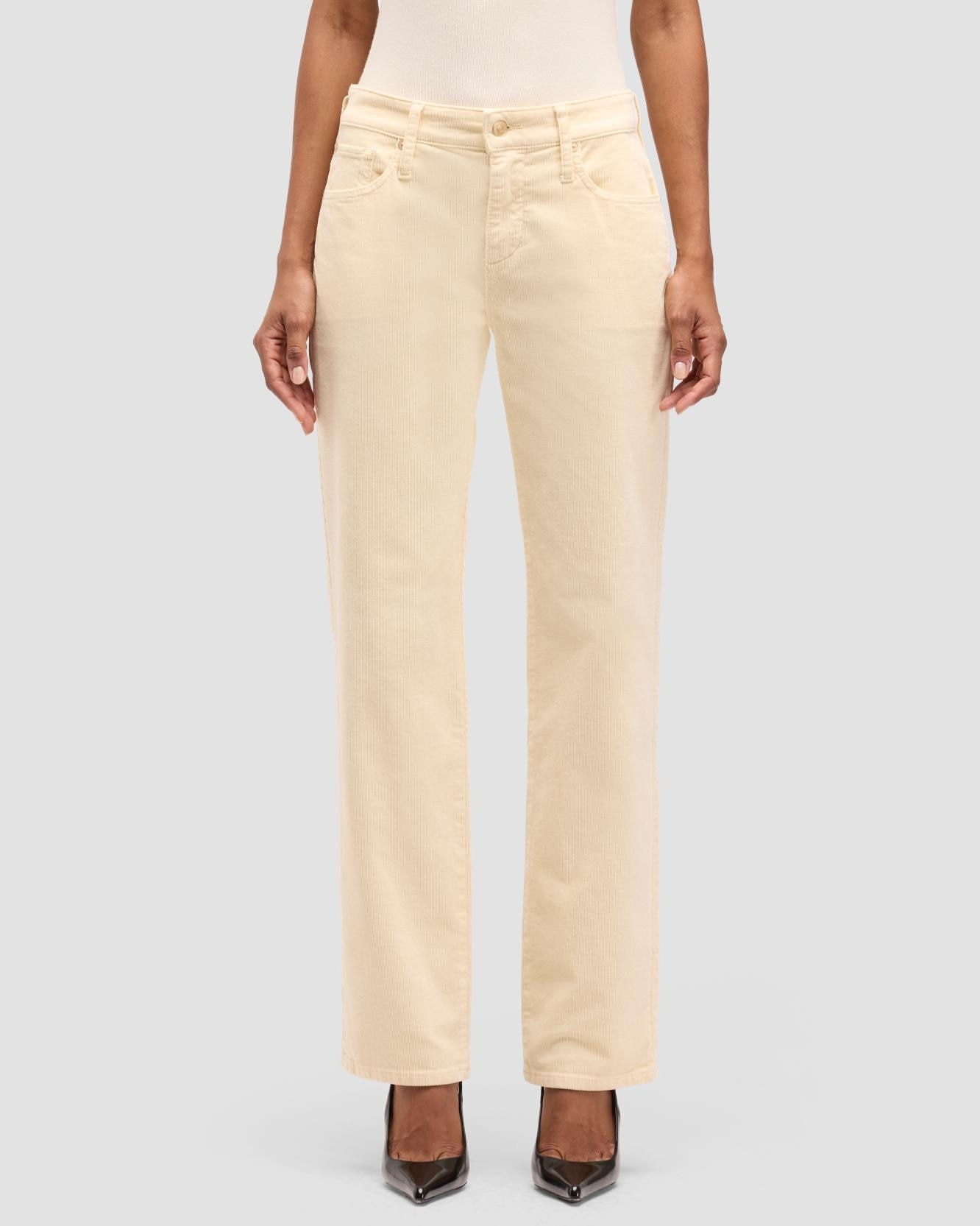 Vaqueros rectos de mujer calie straight de tiro medio - 7 For all mankind - Blanco Blanco-2