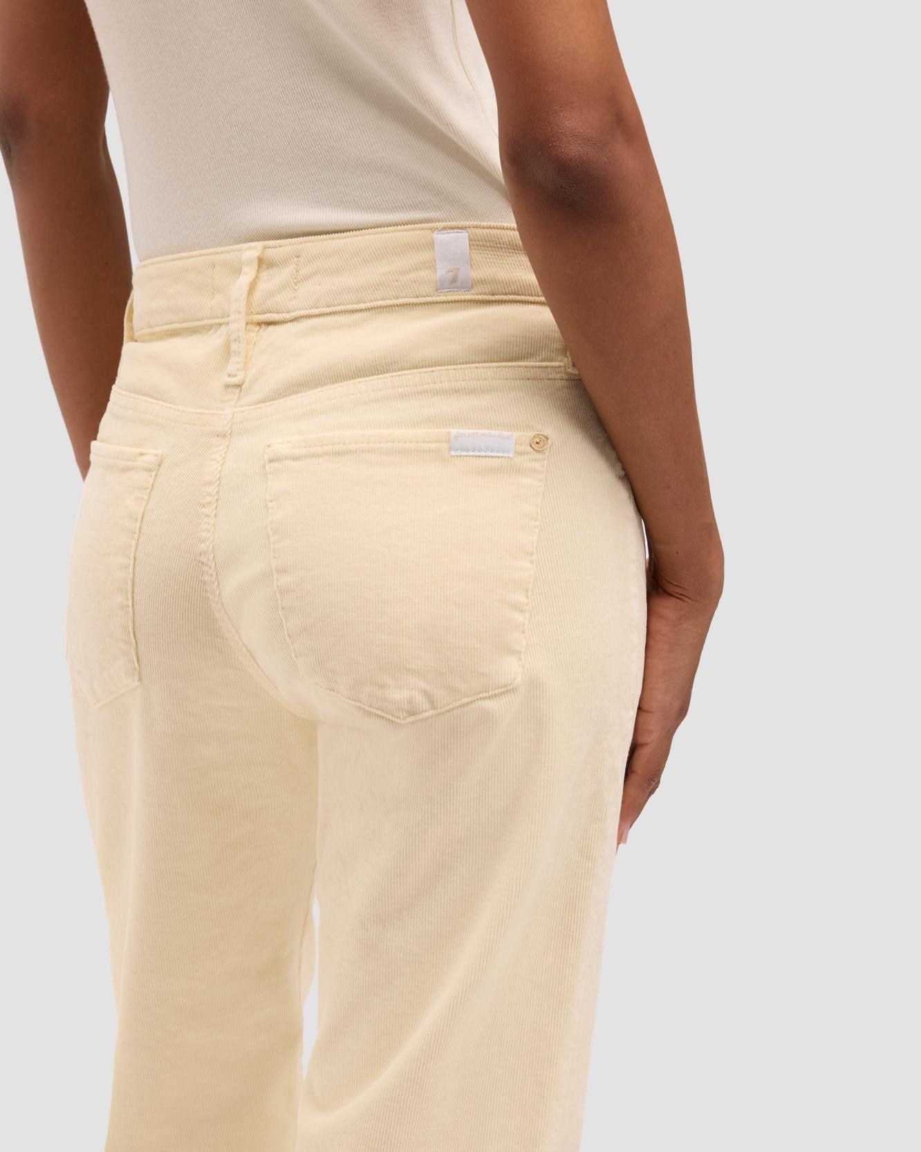 Vaqueros rectos de mujer calie straight de tiro medio - 7 For all mankind - Blanco Blanco-4