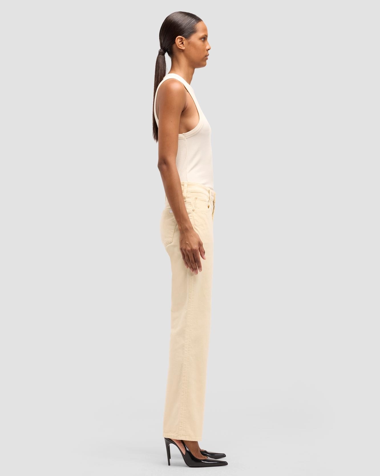 Vaqueros rectos de mujer calie straight de tiro medio - 7 For all mankind - Blanco Blanco-5
