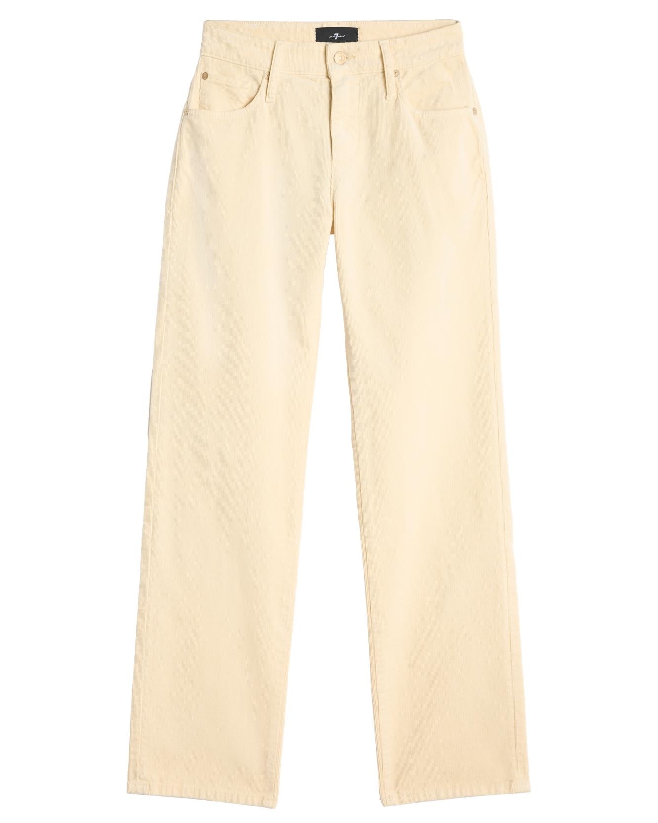Vaqueros rectos de mujer calie straight de tiro medio - 7 For all mankind - Blanco Blanco-6