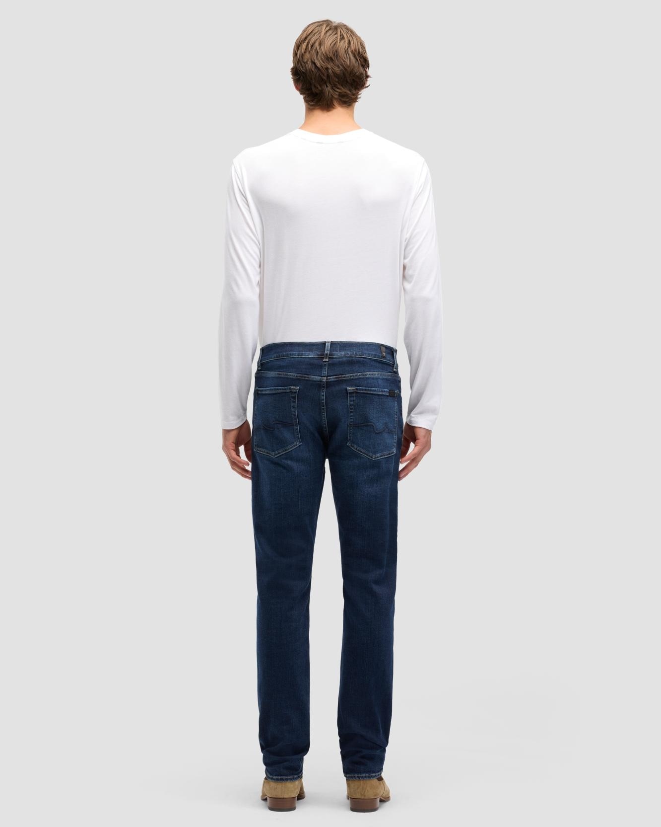 Vaqueros de hombre slimmy de tiro medio - 7 For all mankind - Azul marino Azul marino-4