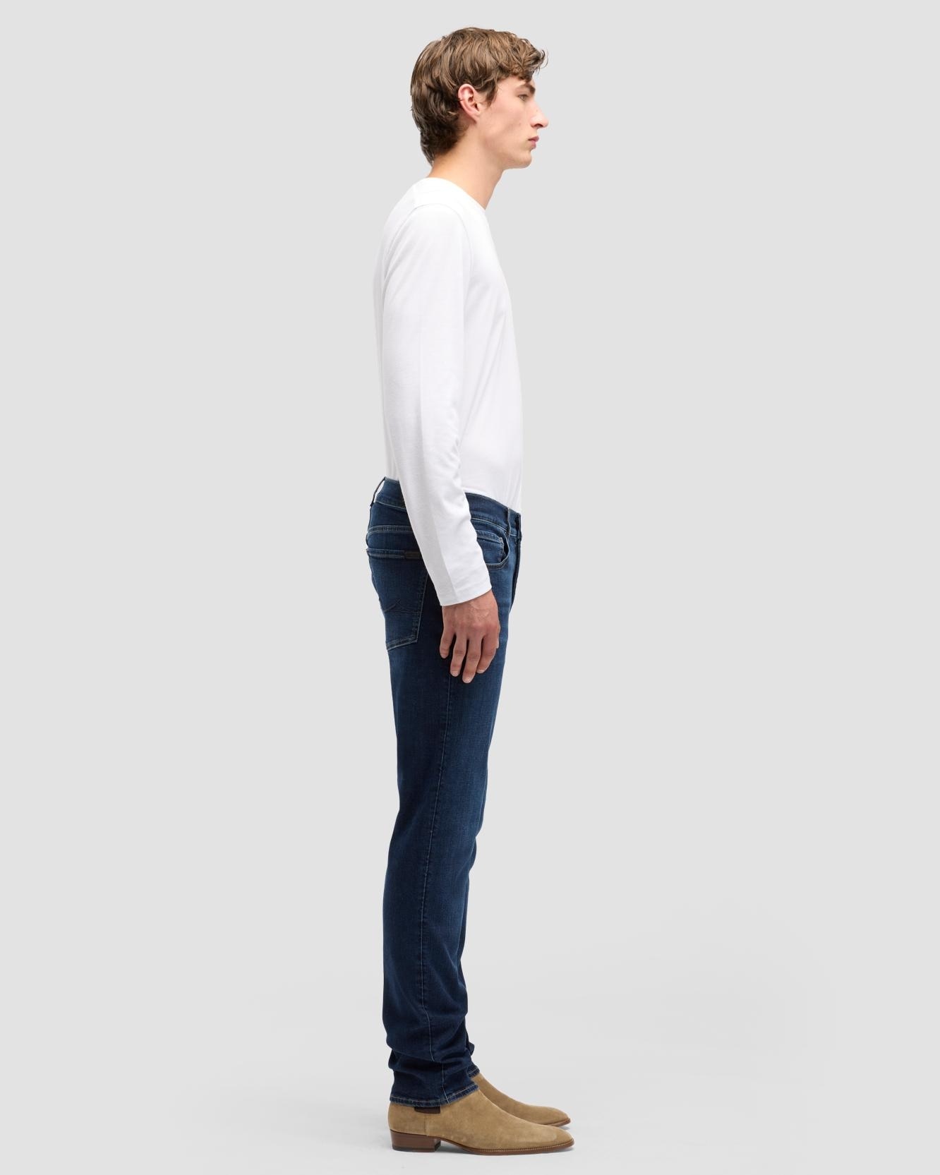 Vaqueros de hombre slimmy de tiro medio - 7 For all mankind - Azul marino Azul marino-5