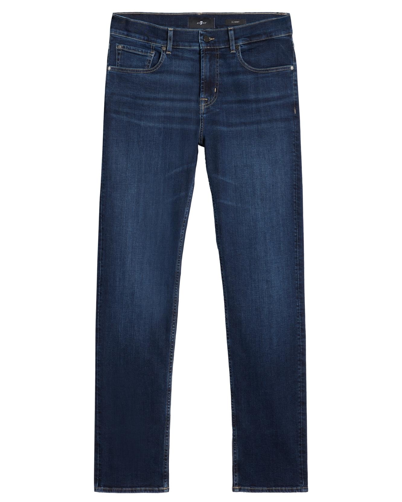 Vaqueros de hombre slimmy de tiro medio - 7 For all mankind - Azul marino Azul marino-6