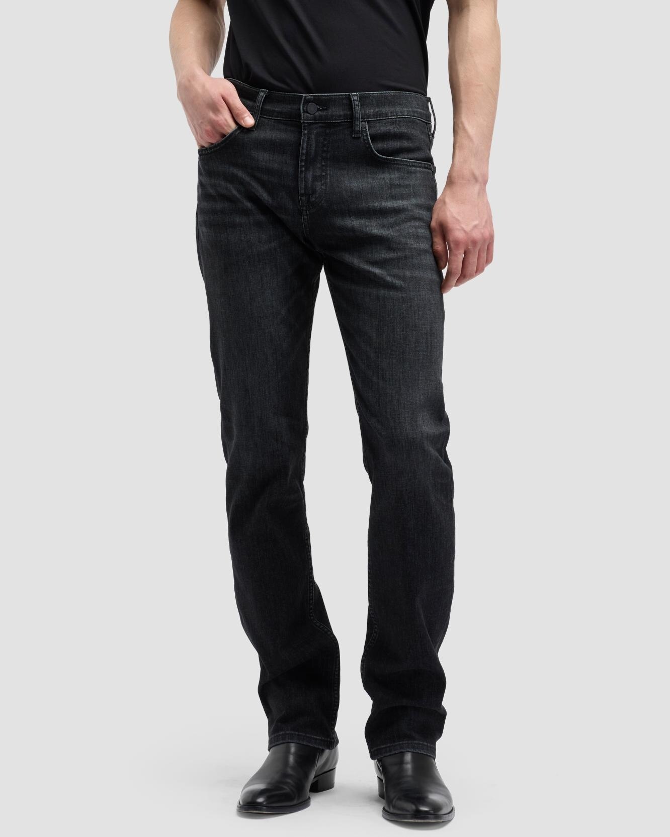 Vaqueros de hombre straight de tiro medio - 7 For all mankind - Negro Negro-2