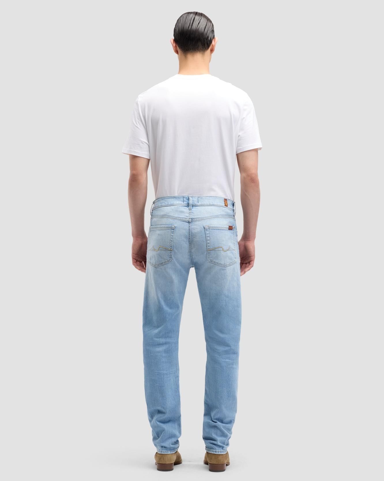 Imagen 4 de Vaqueros de hombre slimmy de tiro medio - 7 For all mankind - Azul claro Azul claro